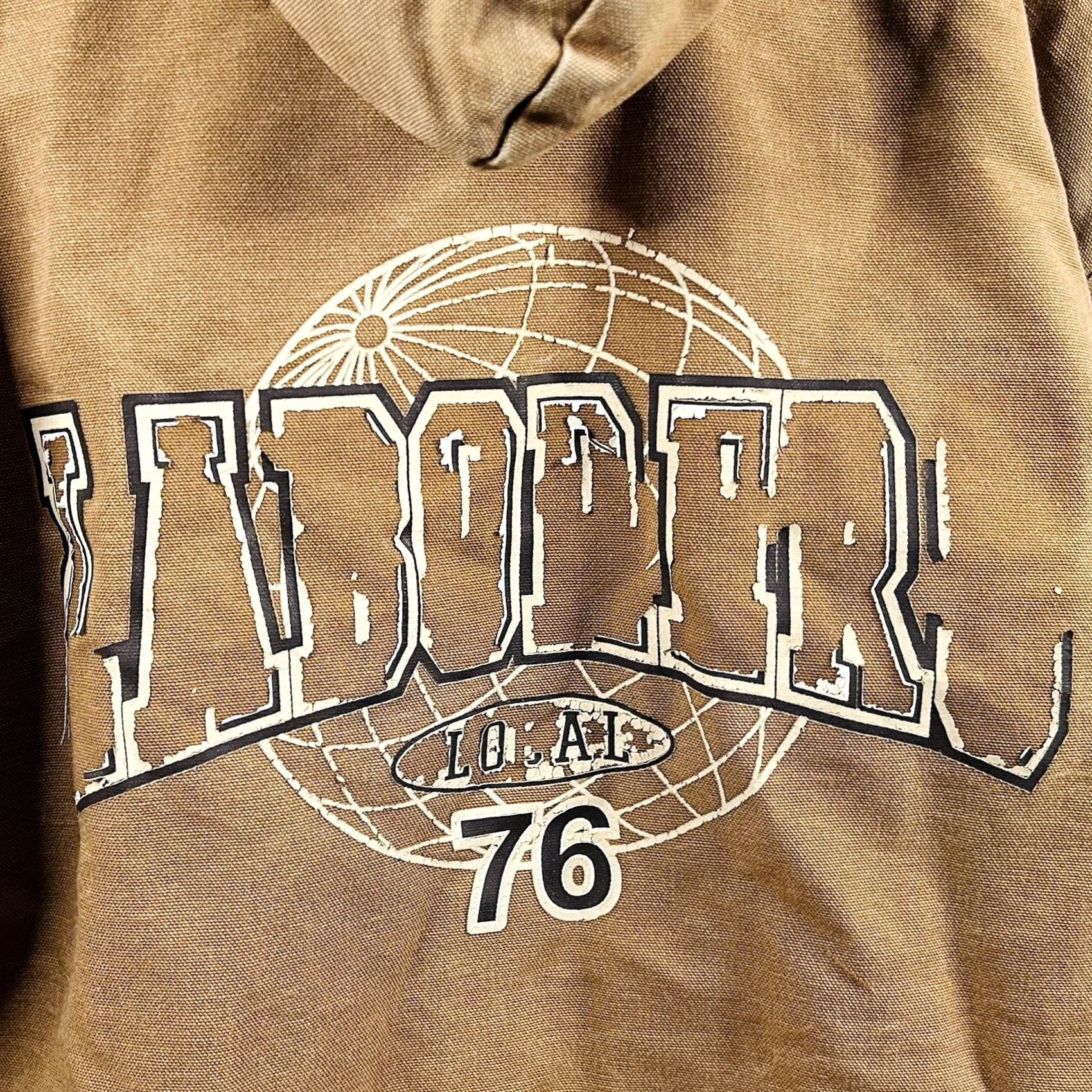 Vintage ART-FLO 2XL Vintage USA Made Canvas Work Jacket Tan Cotton Heavily Distressed Size US XXL / EU 58 / 5 - 8 Thumbnail