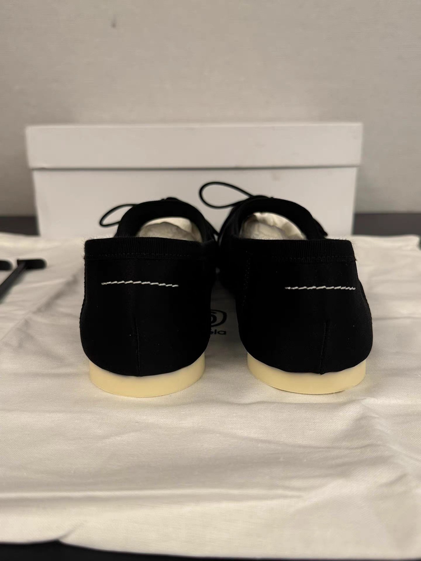 Maison Margiela Maison Margiela Black Satin Ballet Flats K6 Size US 6 / IT 36 - 3 Thumbnail