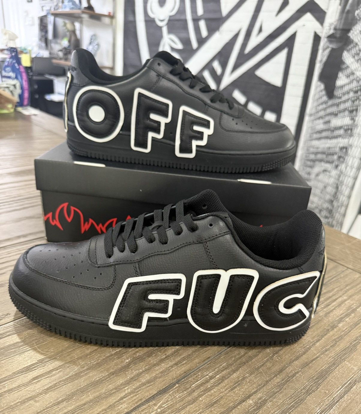 Designer 🖕🏻 FYB Fuck Your Brand FUCK OFF Custom AF1 CPFM Low Size 13 🖕🏻 Size US 13 / EU 46 - 1 Thumbnail