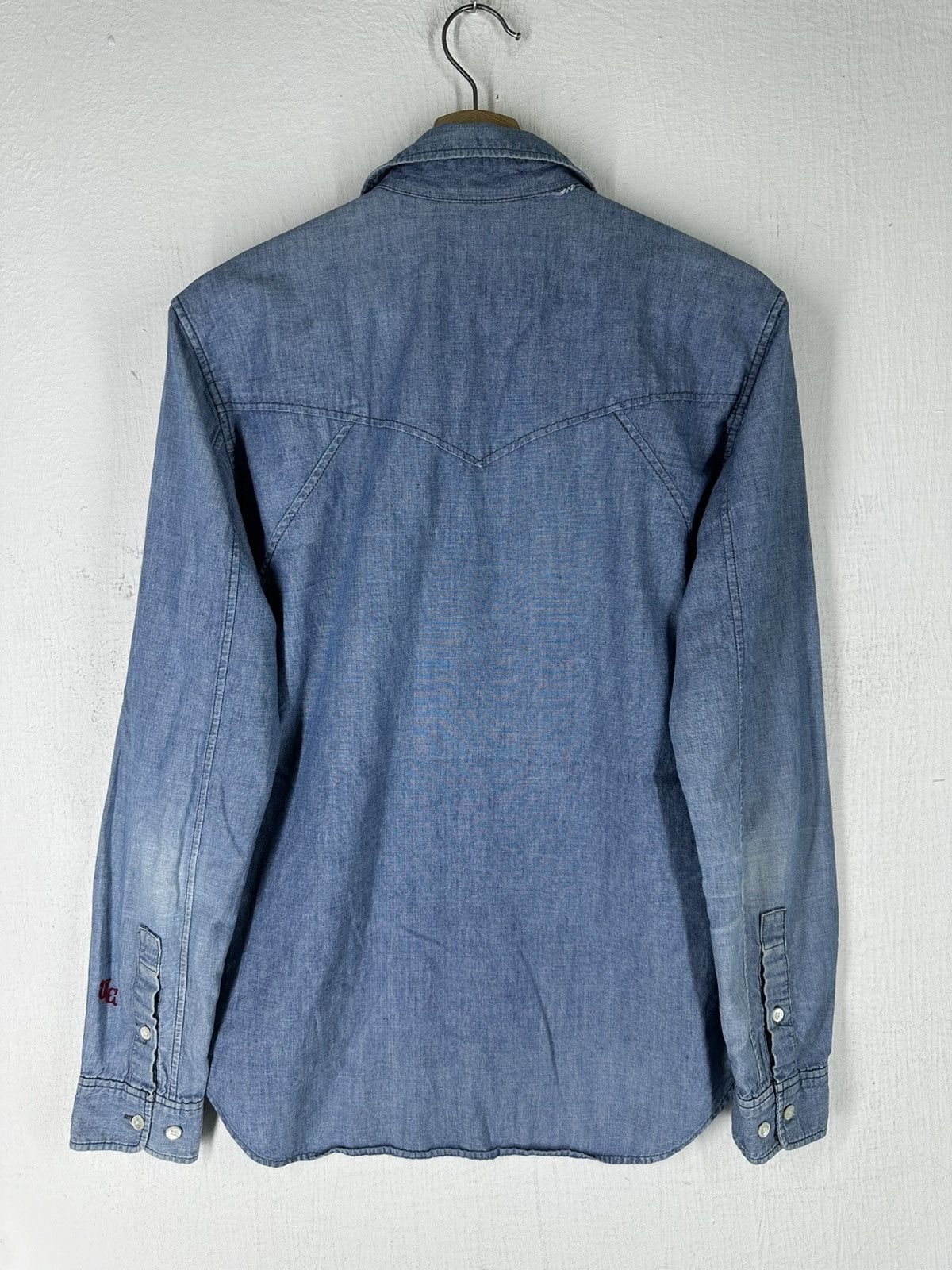 Undercover Vintage Undercoverism Denim Long Sleeve Collar Tee Size US S / EU 44-46 / 1 - 10 Thumbnail