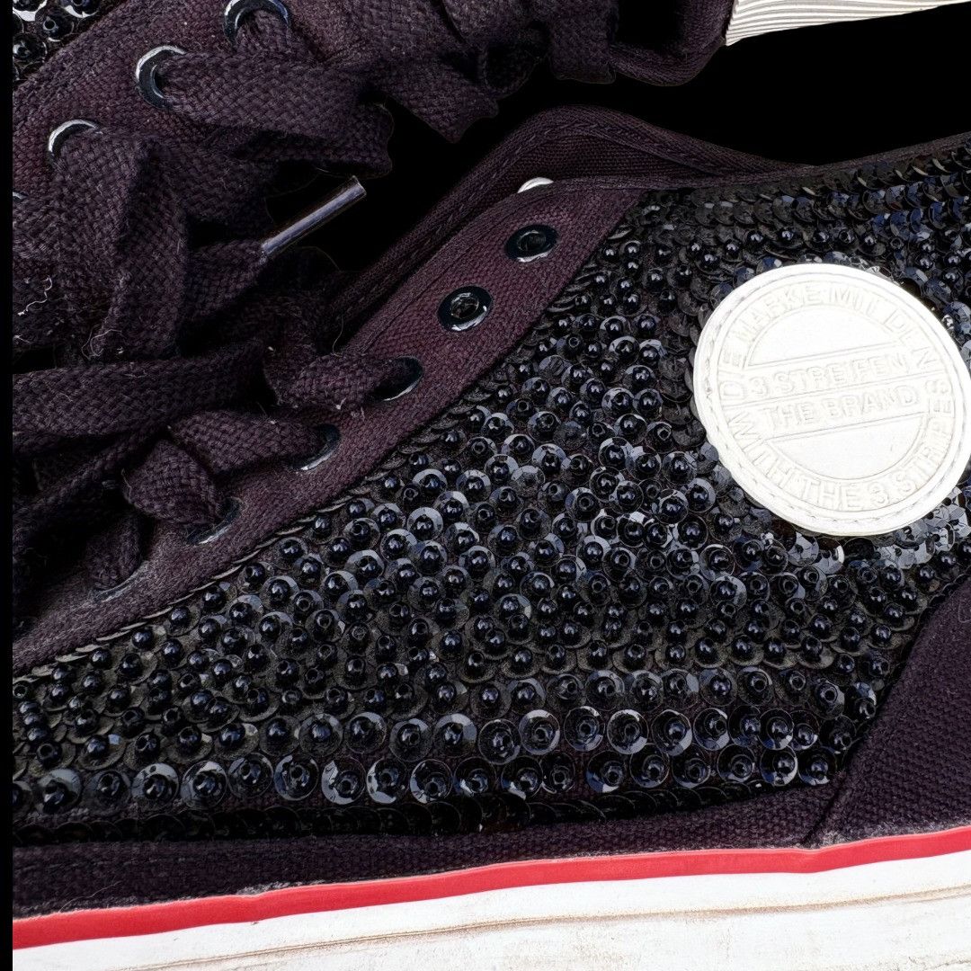 Adidas × Jeremy Scott Rare Adidas × Jeremy Scott Black Studded High-Top Sneakers Size US 11 / EU 44 - 6 Thumbnail
