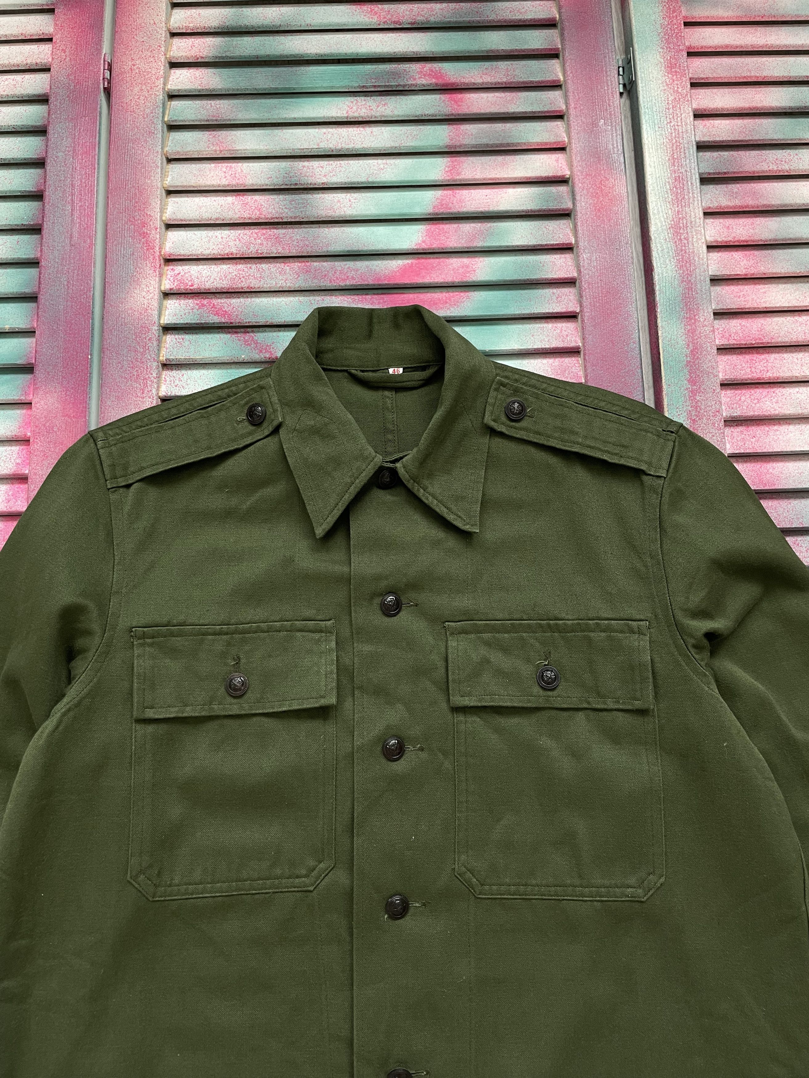 Vintage Vintage 1980 Army Military Cotton USA Shirt Jacket Size US S / EU 44-46 / 1 - 2 Thumbnail