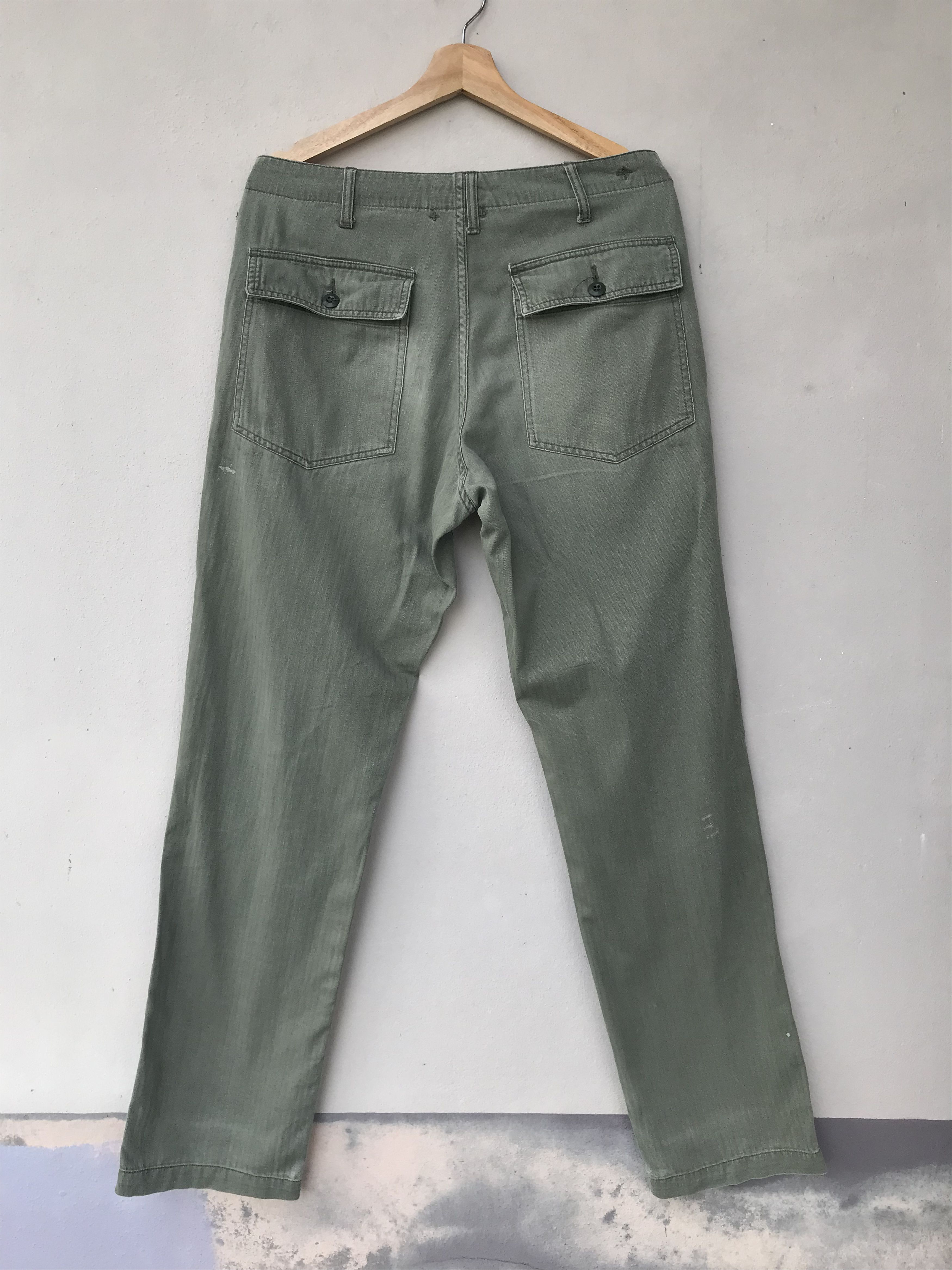 Vintage Vintage Distressed Beams Herringbone Baker Pants Size US 34 / EU 50 - 6 Thumbnail