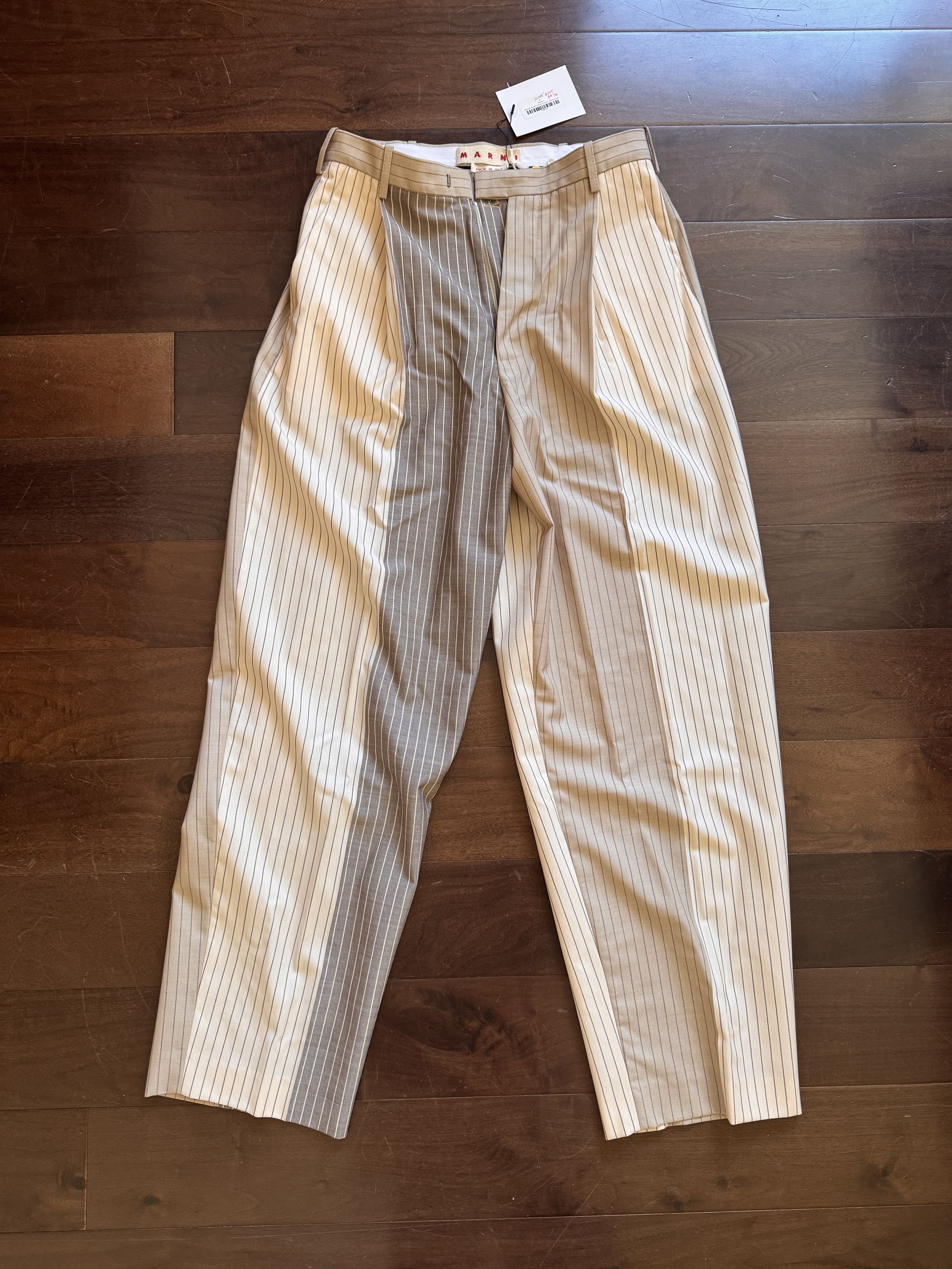 Marni Degrade Wool Pinstripe Trousers Size 28" / US 6 / IT 42 - 3 Thumbnail