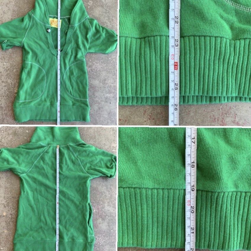 Free People Free People Top Women Short Sleeve Green S Cotton Pockets Size S / US 4 / IT 40 - 7 Thumbnail