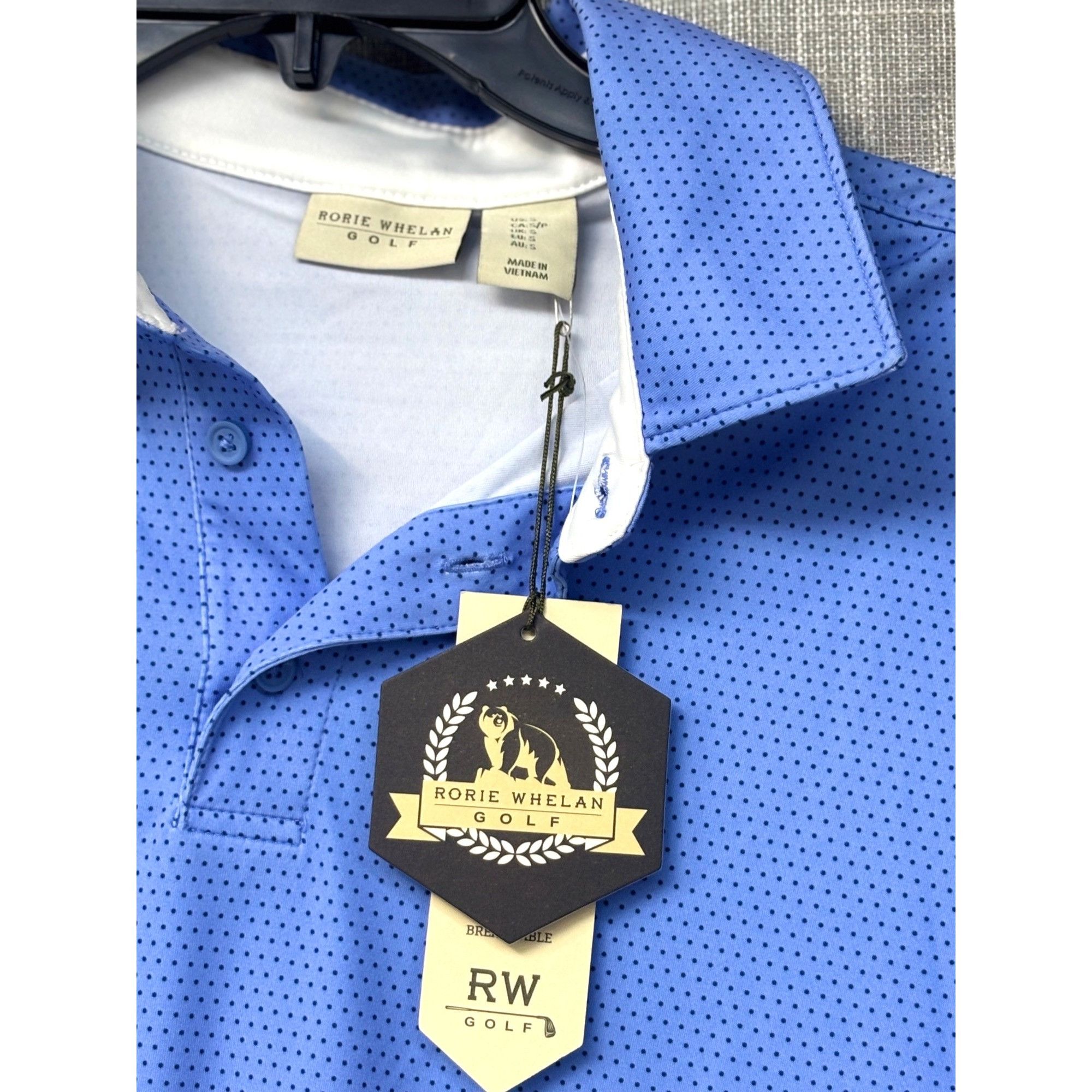 Other Rorie Whelan Golf Men's Polka Dot Performance Polo Shirt, B Size US S / EU 44-46 / 1 - 3 Thumbnail