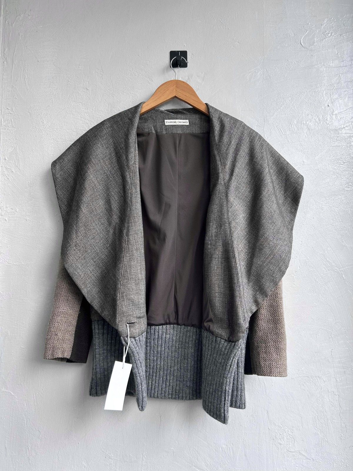 Tsumori Chisato Tsumori Chisato Draped Hybrid Knit Jacket Size US M / EU 48-50 / 2 - 2 Thumbnail