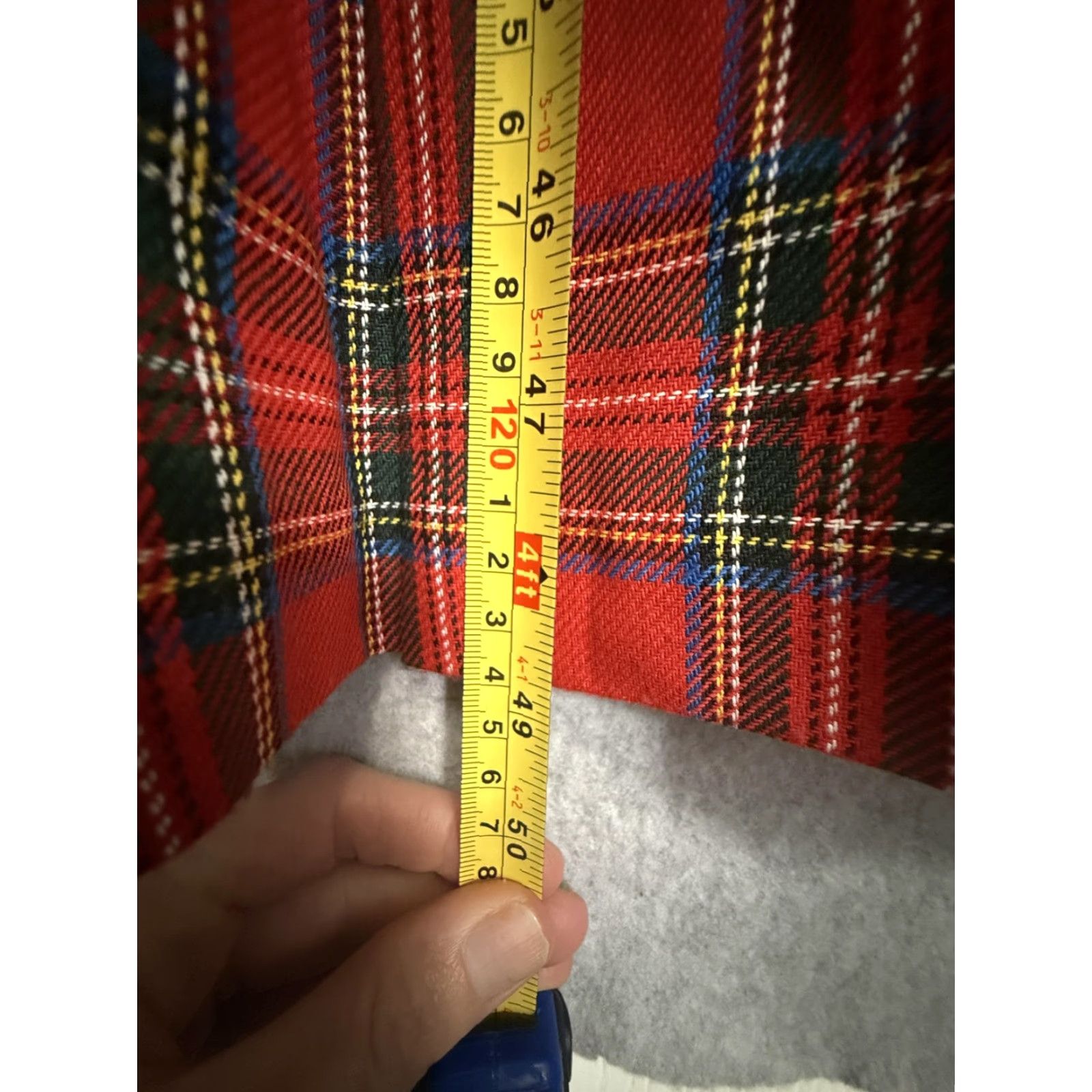 MAGGY LONDON VINTAGE Maggy London Shirt Dress Womens 4 Red Plaid Collared Fit Flare Maxi Cottage Christmas Holiday Plaid Womens Dress Size S / US 4 / IT 40 - 4 Thumbnail