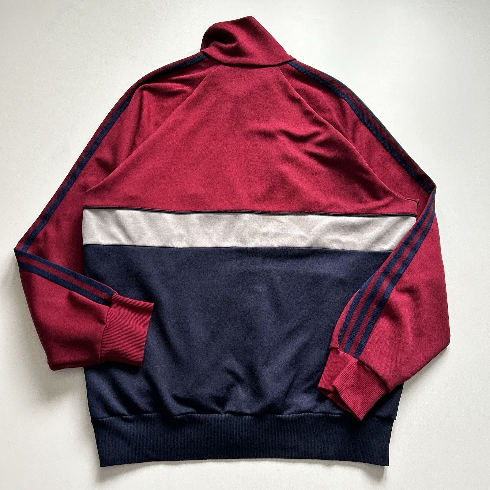 Adidas × Vintage Vintage 80s Adidas Trefoil Track Jacket Large 3 Stripes Rare Size US L / EU 52-54 / 3 - 4 Thumbnail