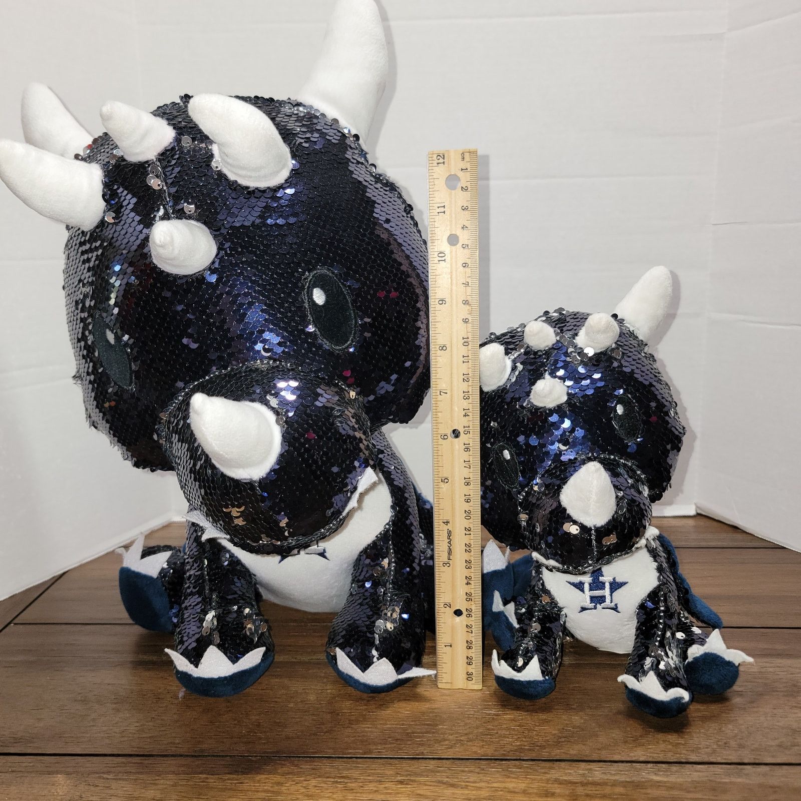 MLB Set 2 Hou Astros All Sequin 2-Color Dragon 15" & 10" Plush Size ONE SIZE - 12 Thumbnail