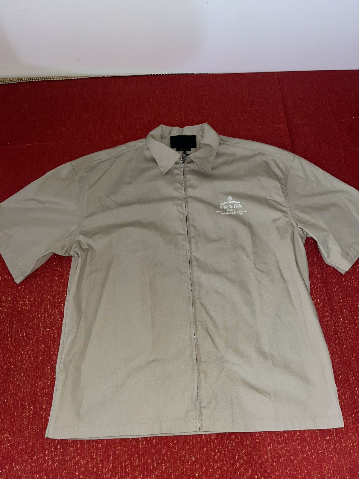 Prada Prada Technical Cotton Zip Up Shirt Sz Small Size US S / EU 44-46 / 1 - 13 Thumbnail
