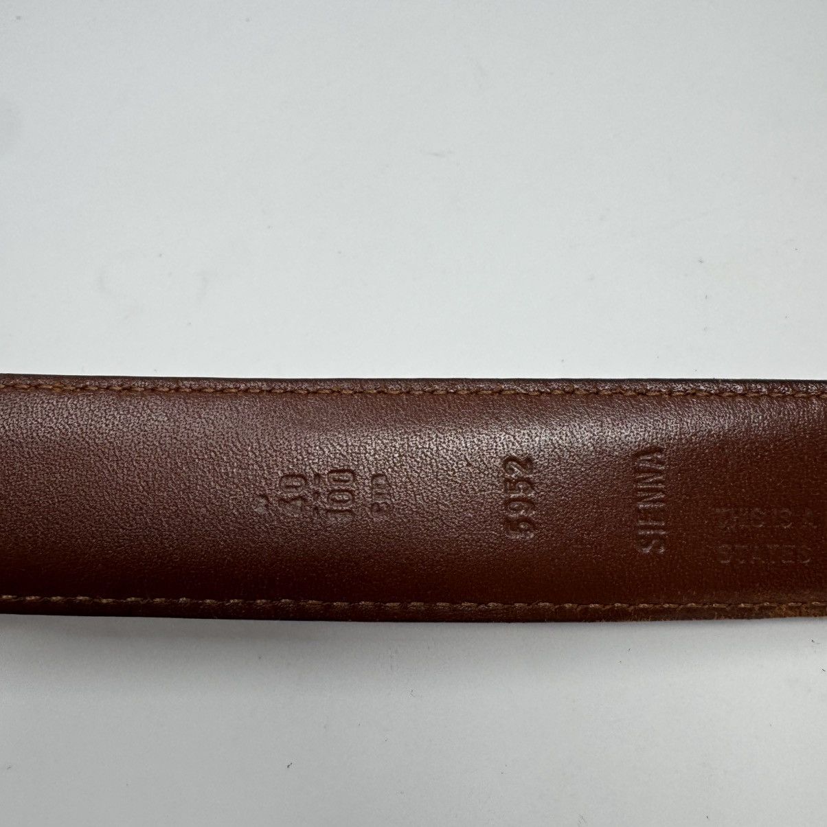 Coach Coach 5952 Sienna Brown Leather Brass Buckle Belt Men's 40 Size 40 - 11 Thumbnail