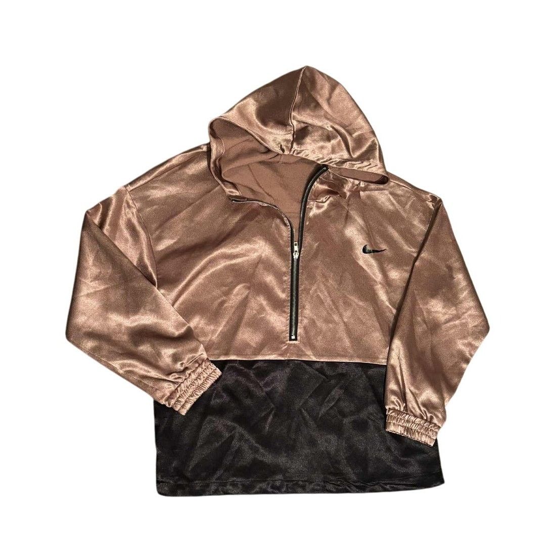 Other Gold & Black Metallic Pullover Sweatshirt Hoodie 1/4 Zip SM Size S / US 4 / IT 40 - 1 Thumbnail
