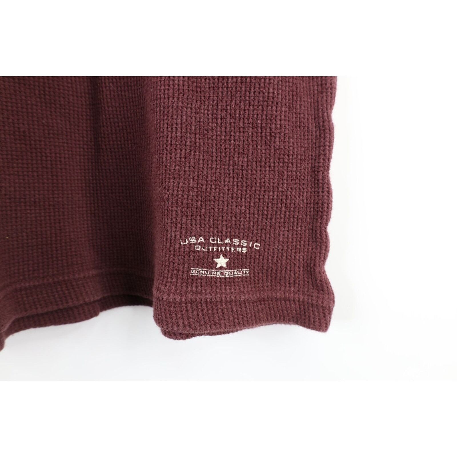 Vintage Vintage 90s Streetwear Faded Thermal Waffle Knit T-Shirt Size US XL / EU 56 / 4 - 5 Thumbnail