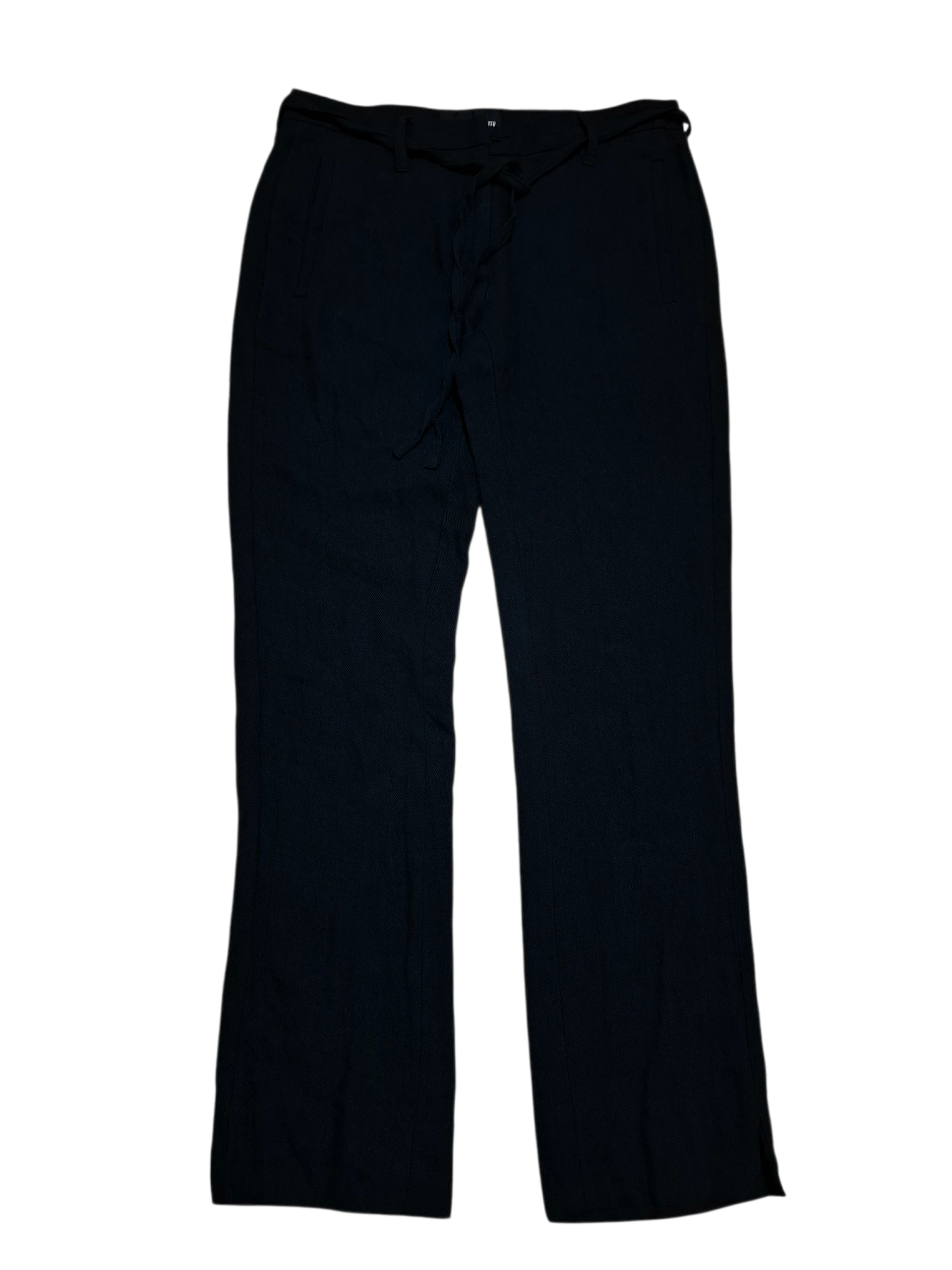 Ann Demeulemeester Ann Demeulemeester Belted Wool-Linen Trousers Size 28" / US 6 / IT 42 - 1 Thumbnail