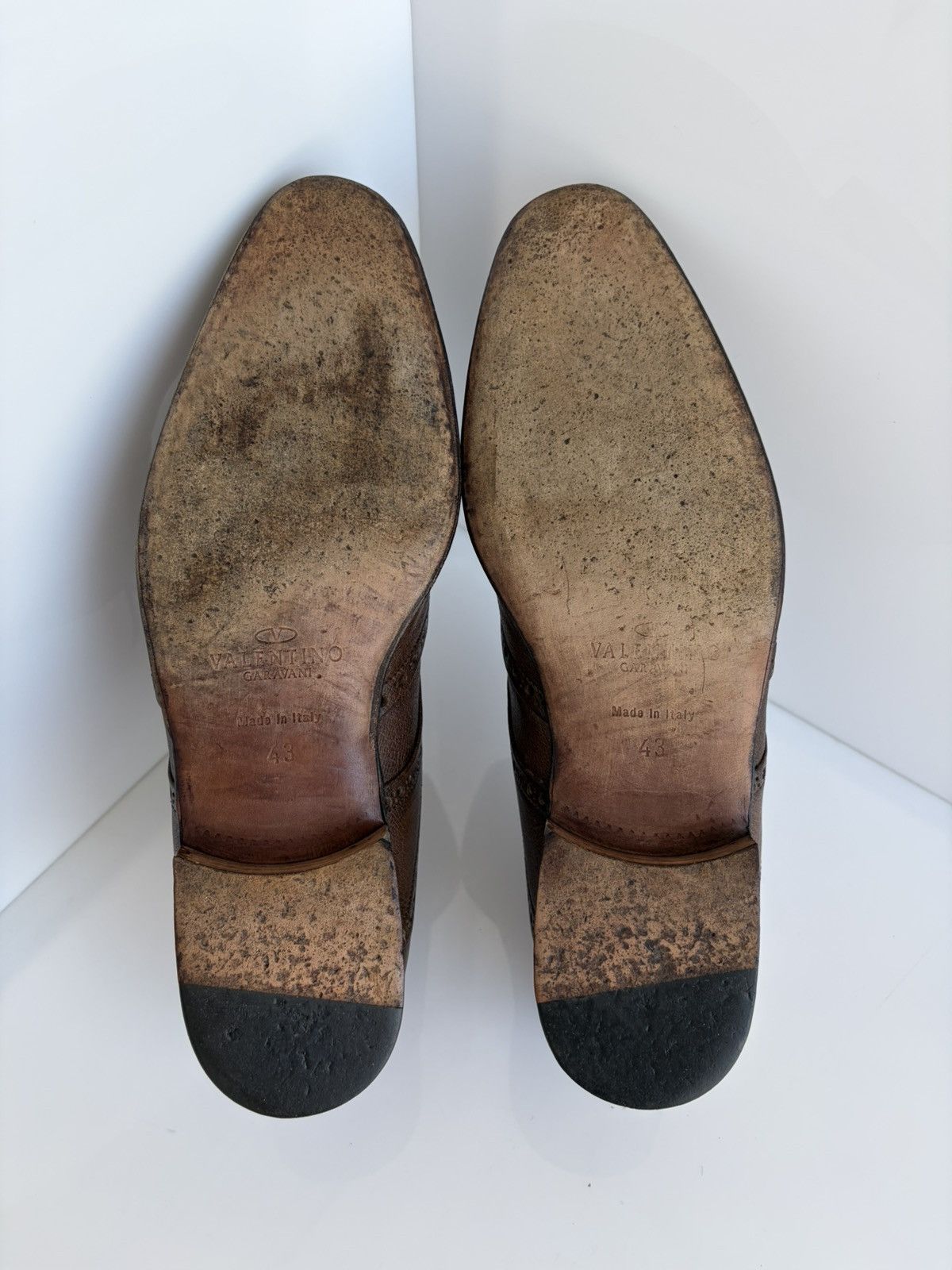 Valentino Valentino Garavani Leather Derby Wingtip Formal Casual Shoes Size US 10 / EU 43 - 4 Thumbnail