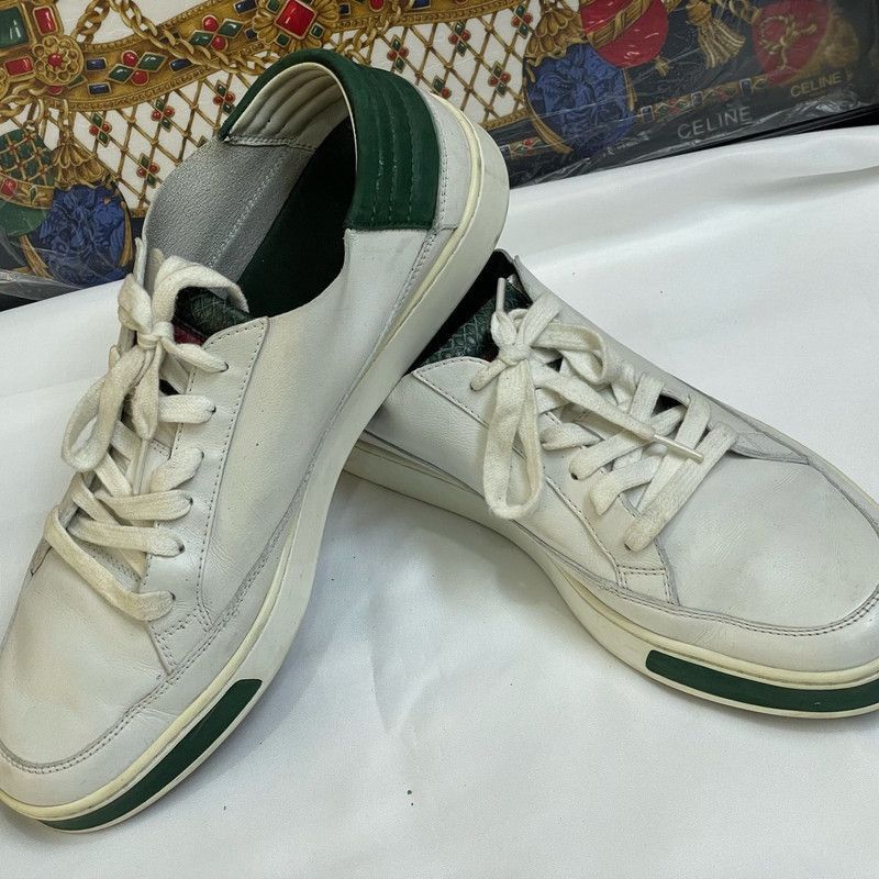 Gucci Gucci Fashion Sneakers in White and Green - Size US 8.5 / EU 41-42 - 7 Thumbnail