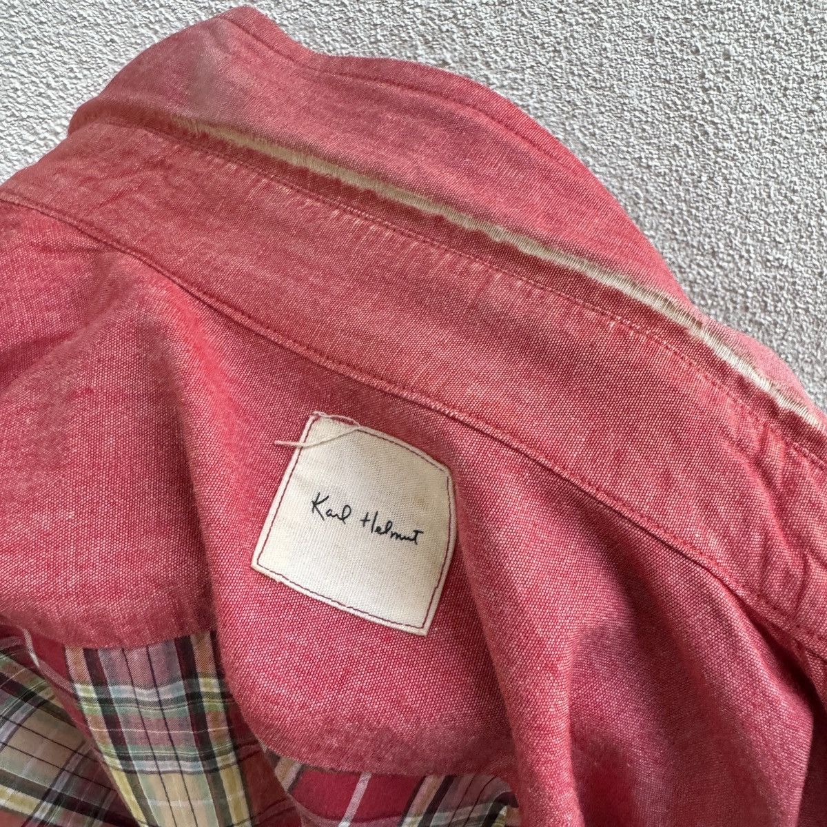 Karl Helmut Vintage Karl Helmut Patchwork Shirt Size US L / EU 52-54 / 3 - 9 Thumbnail