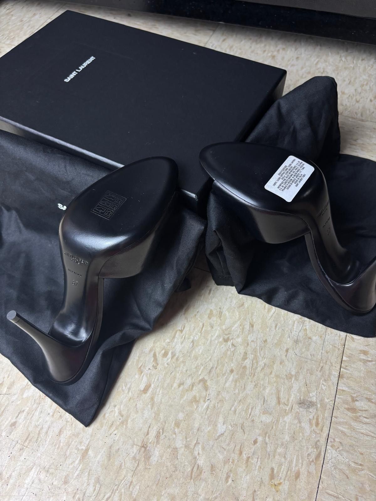 Saint Laurent Paris Saint Laurent LA 16 95 peep-toe mules Size US 7 / IT 37 - 6 Thumbnail