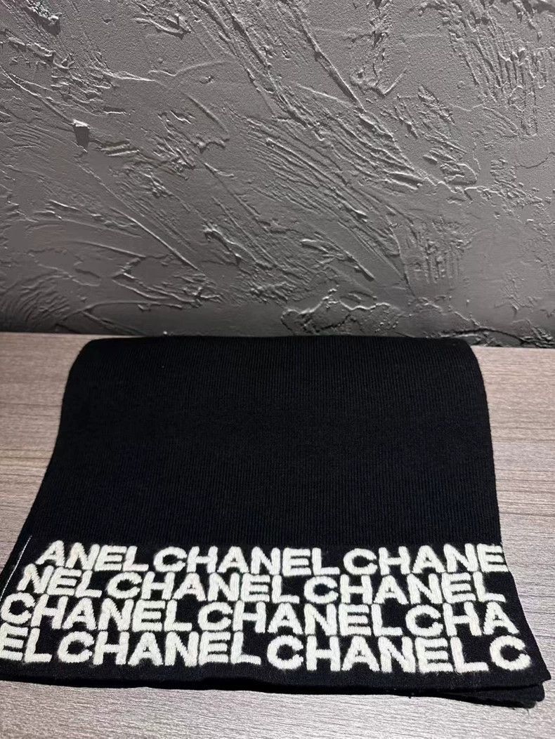 Chanel Chanel Cashmere Scarf with Logo Design -2505 Size ONE SIZE - 2 Thumbnail