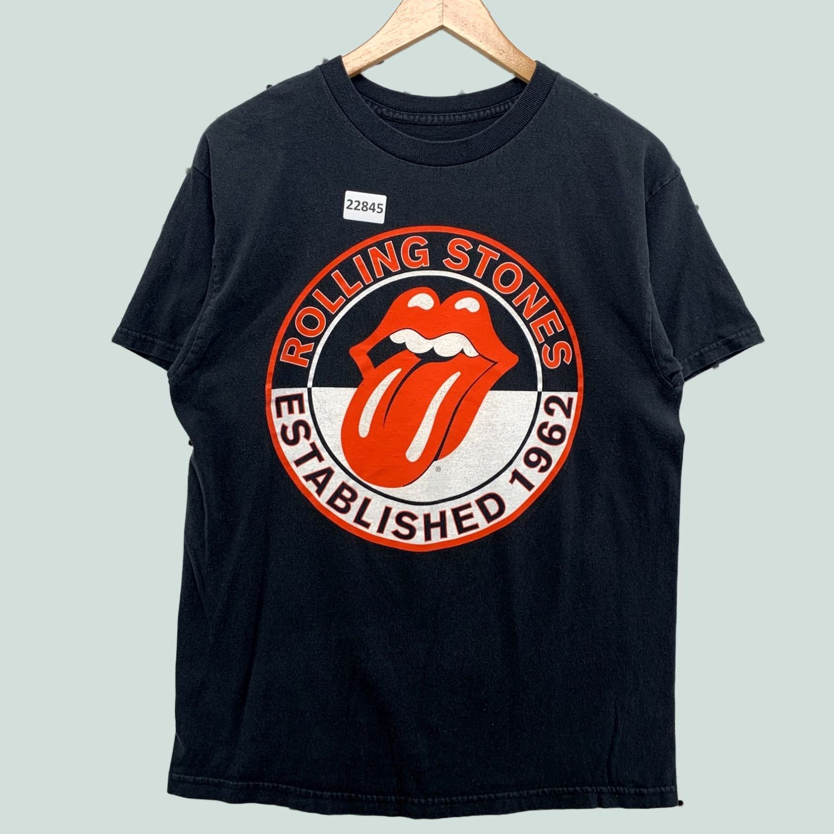 Vintage Rolling Stones Shirt Red Black Tongue Lips Music Band Adult Medium Mens Size US M / EU 48-50 / 2 - 1 Thumbnail