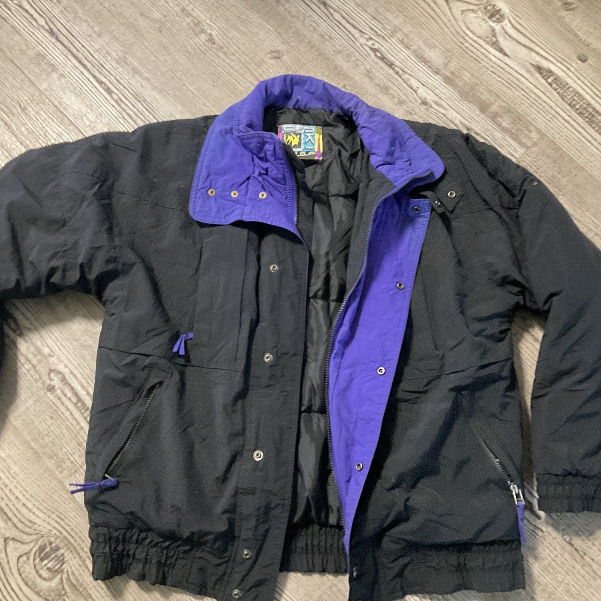 Other Vintage 90s SKI GEAR Puffer Black & Purple Retro Ski Parka Size US S / EU 44-46 / 1 - 1 Thumbnail