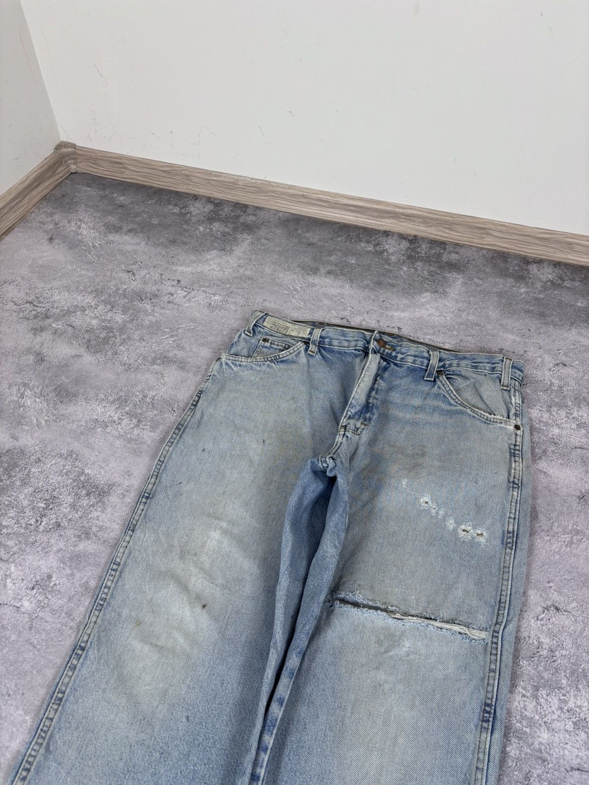 Dickies Dickies Men’s Denim Jeans Faded Light Blue Distressed Size US 38 / EU 54 - 12 Thumbnail