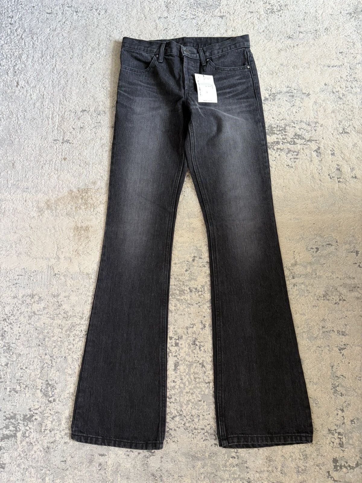 Shellac Faded Black Bootcut Fur Patch Denim Size US 30 / EU 46 - 1 Thumbnail