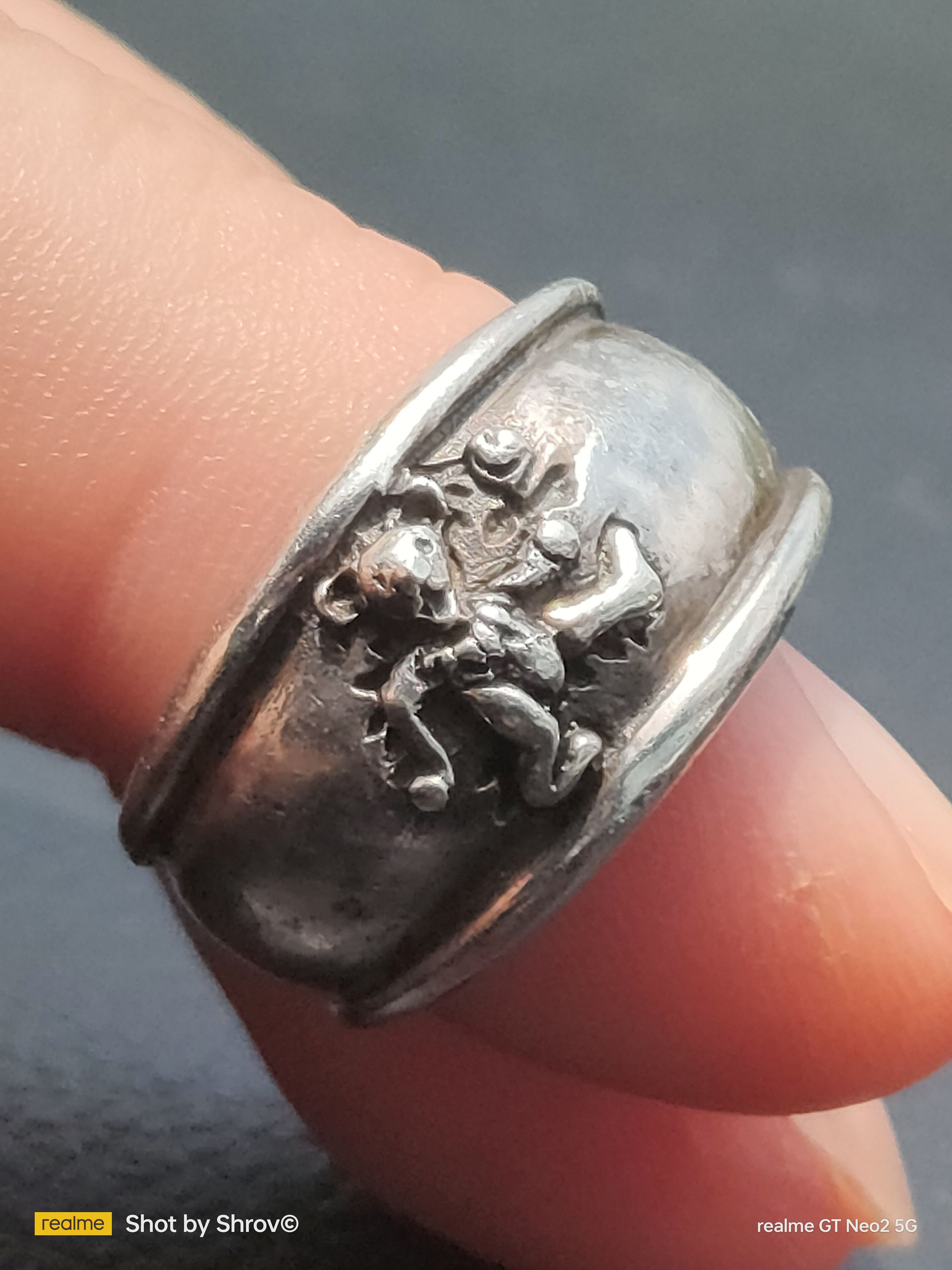 Vintage Grateful Dead Dancing Bear Vintage Ring Sterling Silver 925 Size ONE SIZE - 2 Thumbnail