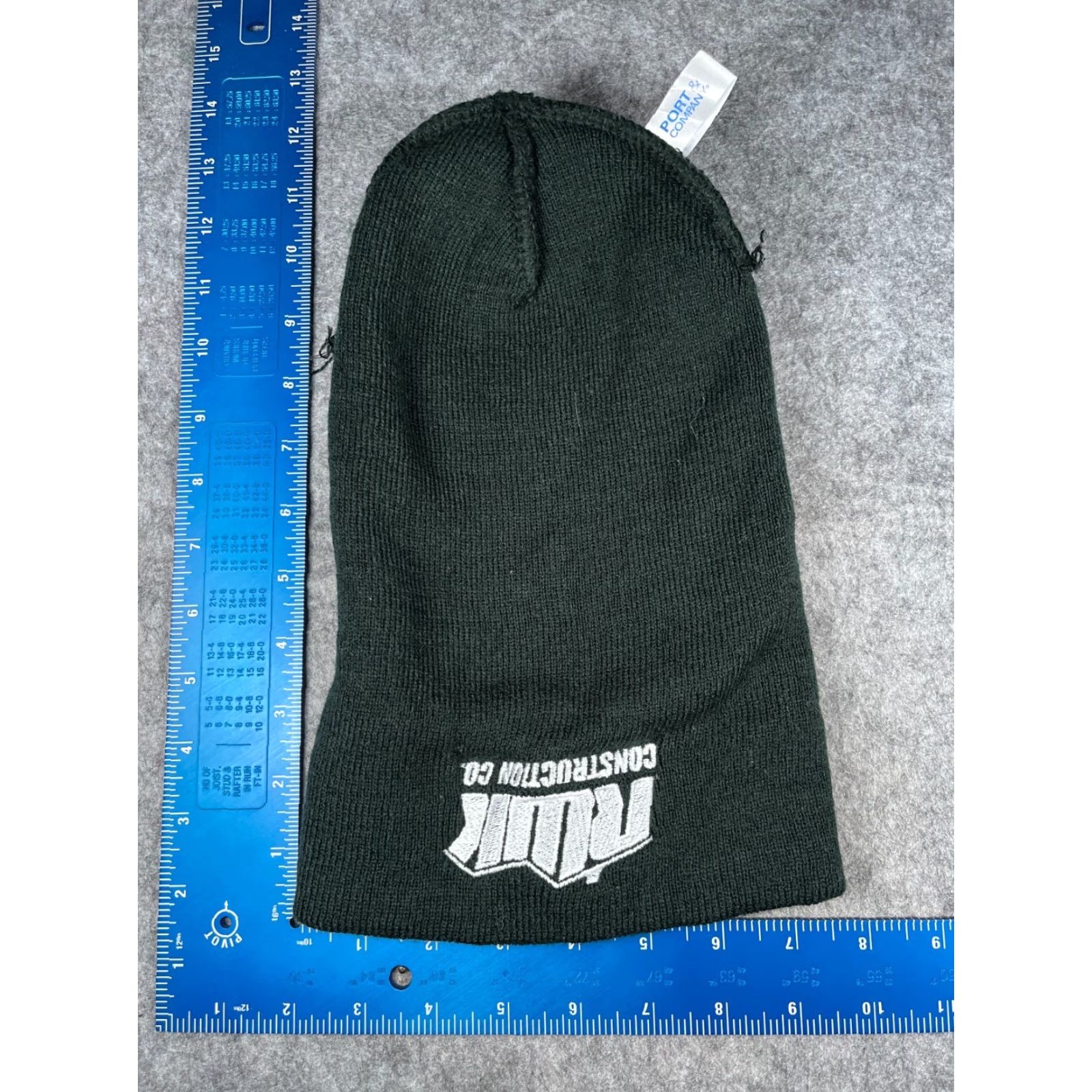 Port & Company RWK Construction Co Beanie Adult One Size Black Knit 100% Acrylic Ski Port & Company Beanie Hats Unisex Adults Size ONE SIZE - 5 Thumbnail