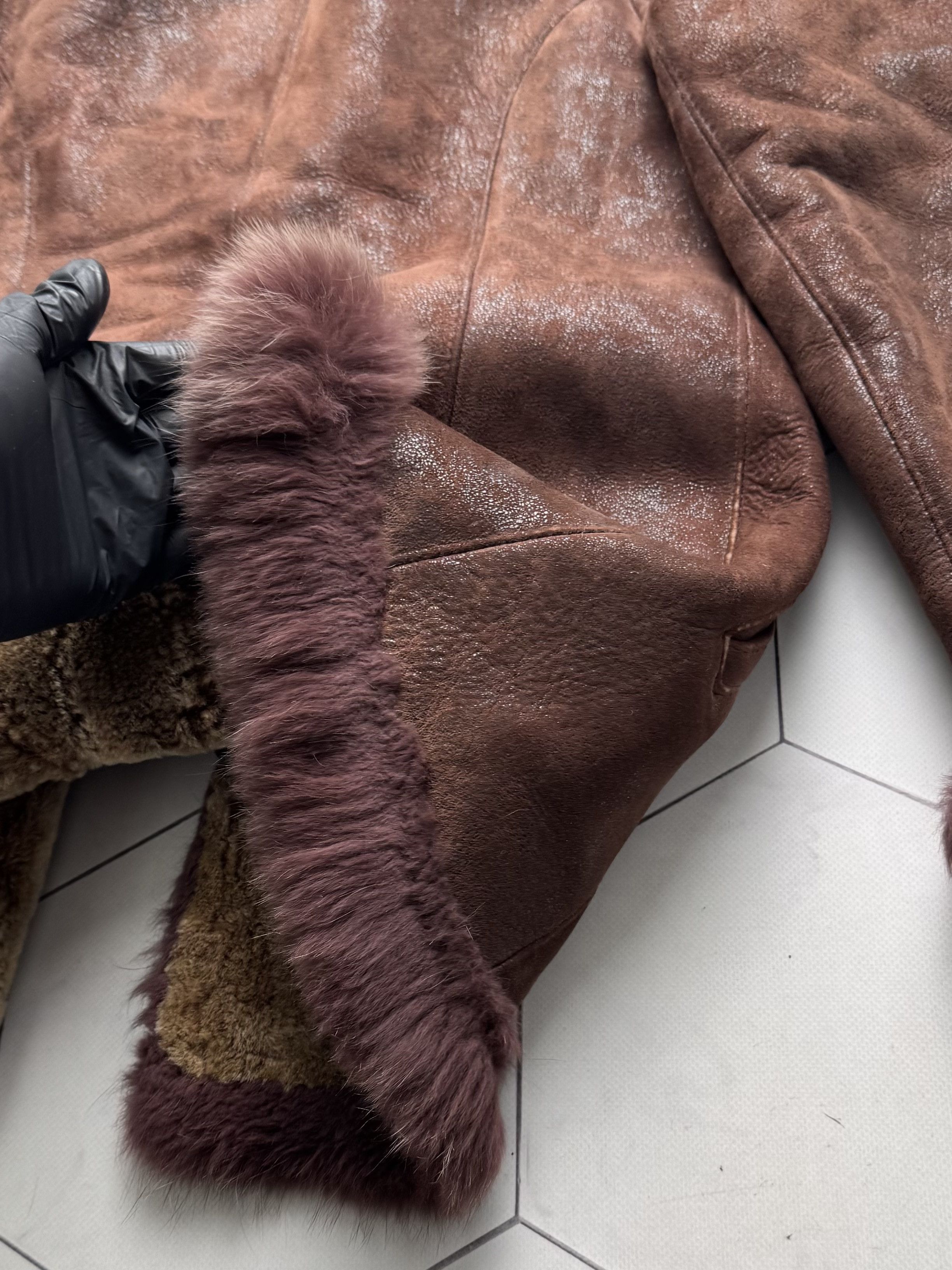 Vintage Vintage Real Sheepskin Coat With Real Fur (B250)D15E2 Size M / US 6-8 / IT 42-44 - 19 Thumbnail