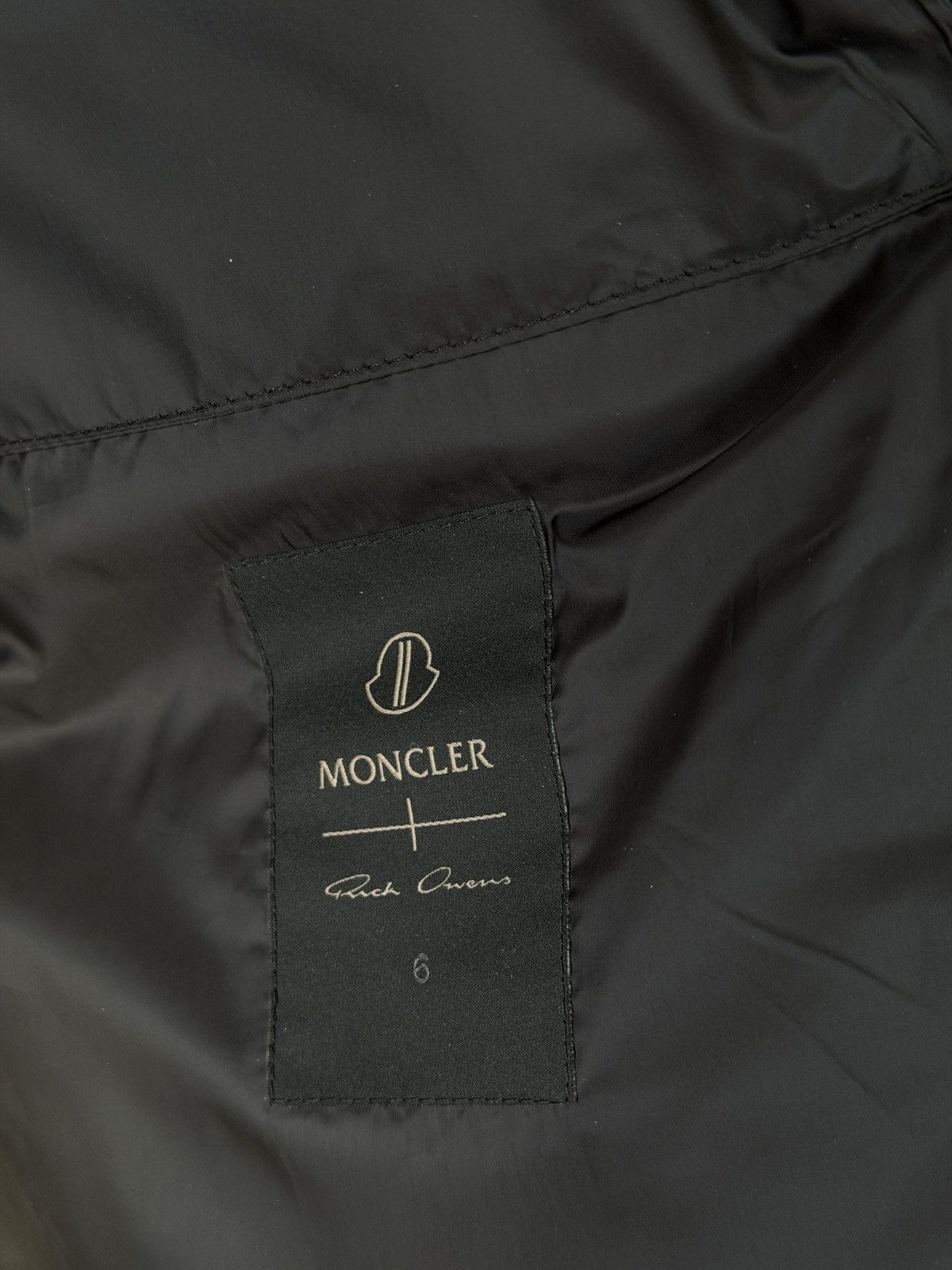 Moncler × Rick Owens Cyclopic Genuine Shearling Trim Down Puffer Jacket Black 4 Size US XL / EU 56 / 4 - 10 Thumbnail