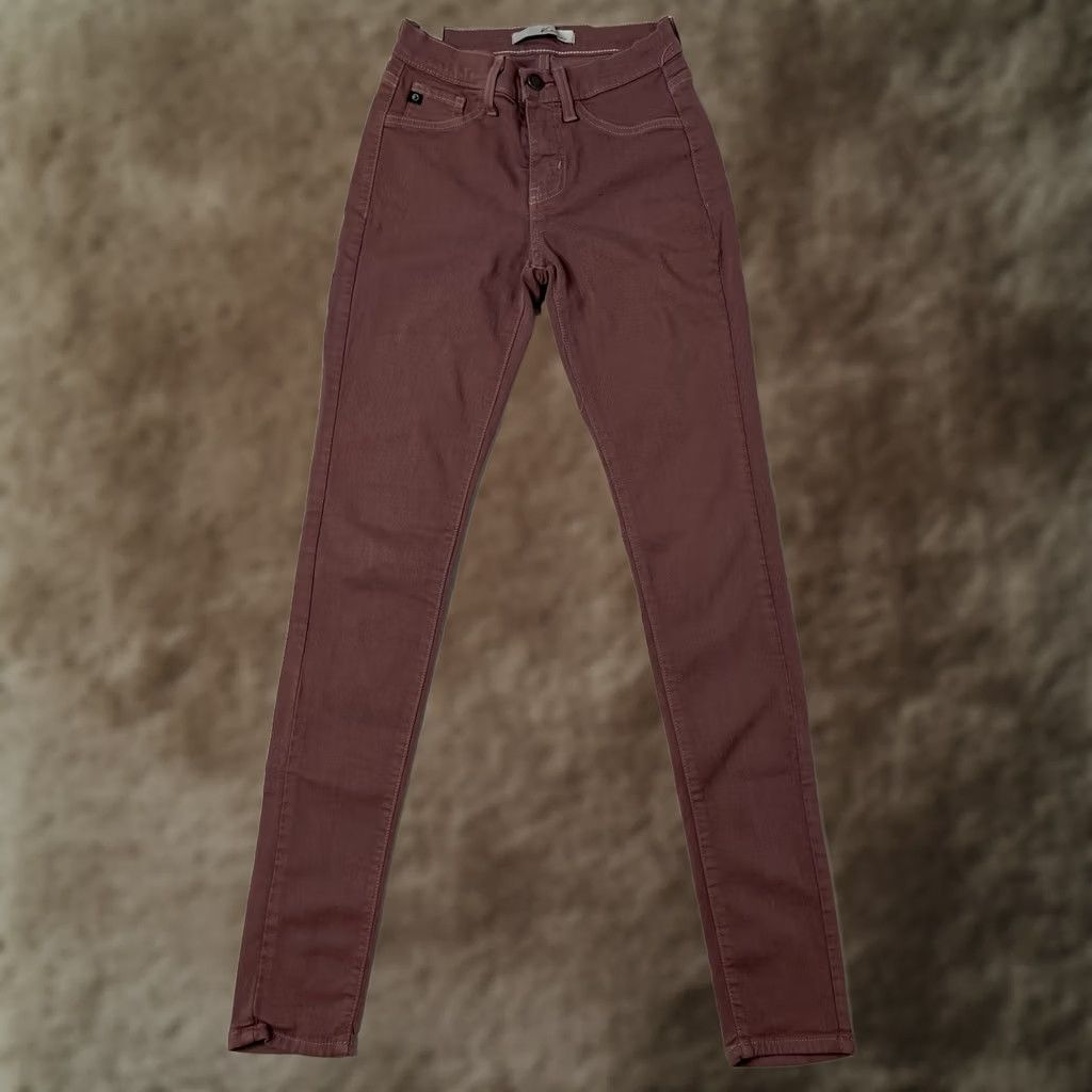 Vintage VINTAGE KanCan Estilo Jeans Women's Size 24x30 Skinny Mauve Pink Low Rise Jeans Size 42" / US 20 - 1 Thumbnail