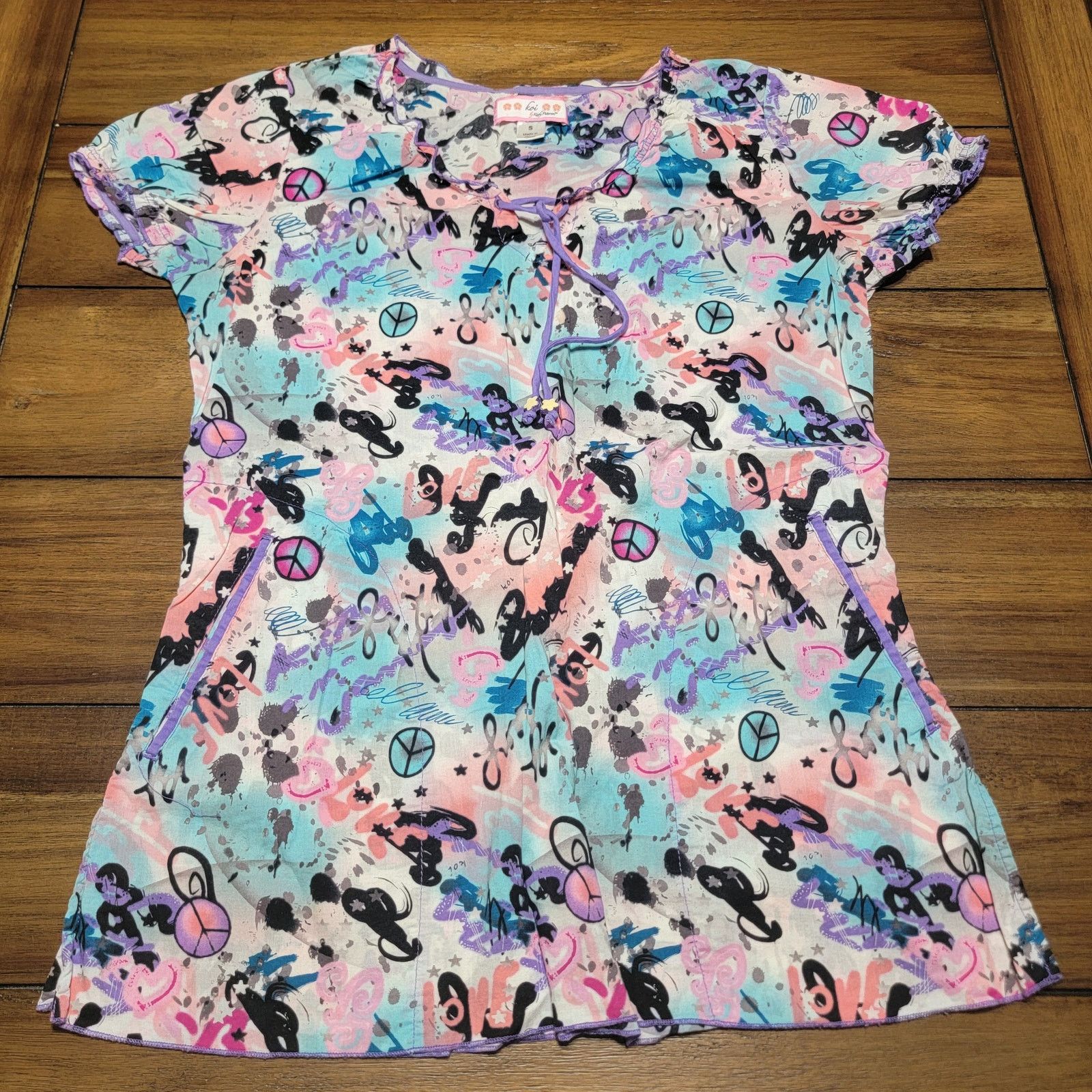 Other Koi by Kathy Peterson Scrub Blouse Abstract - Size Small Size S / US 4 / IT 40 - 1 Thumbnail