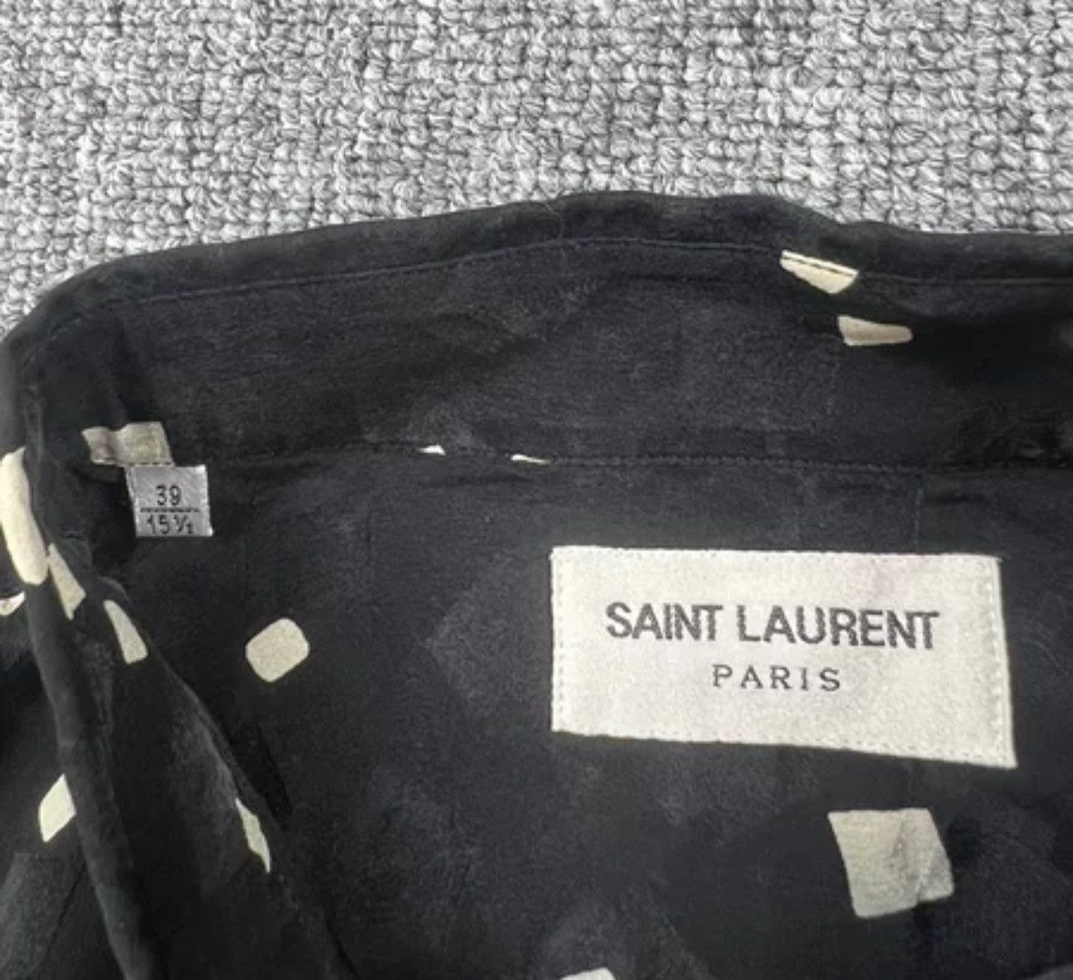 Saint Laurent Paris × Yves Saint Laurent Saint Laurent slp20ss silk square shirt 2410-Nextarrow Size US S / EU 44-46 / 1 - 4 Thumbnail