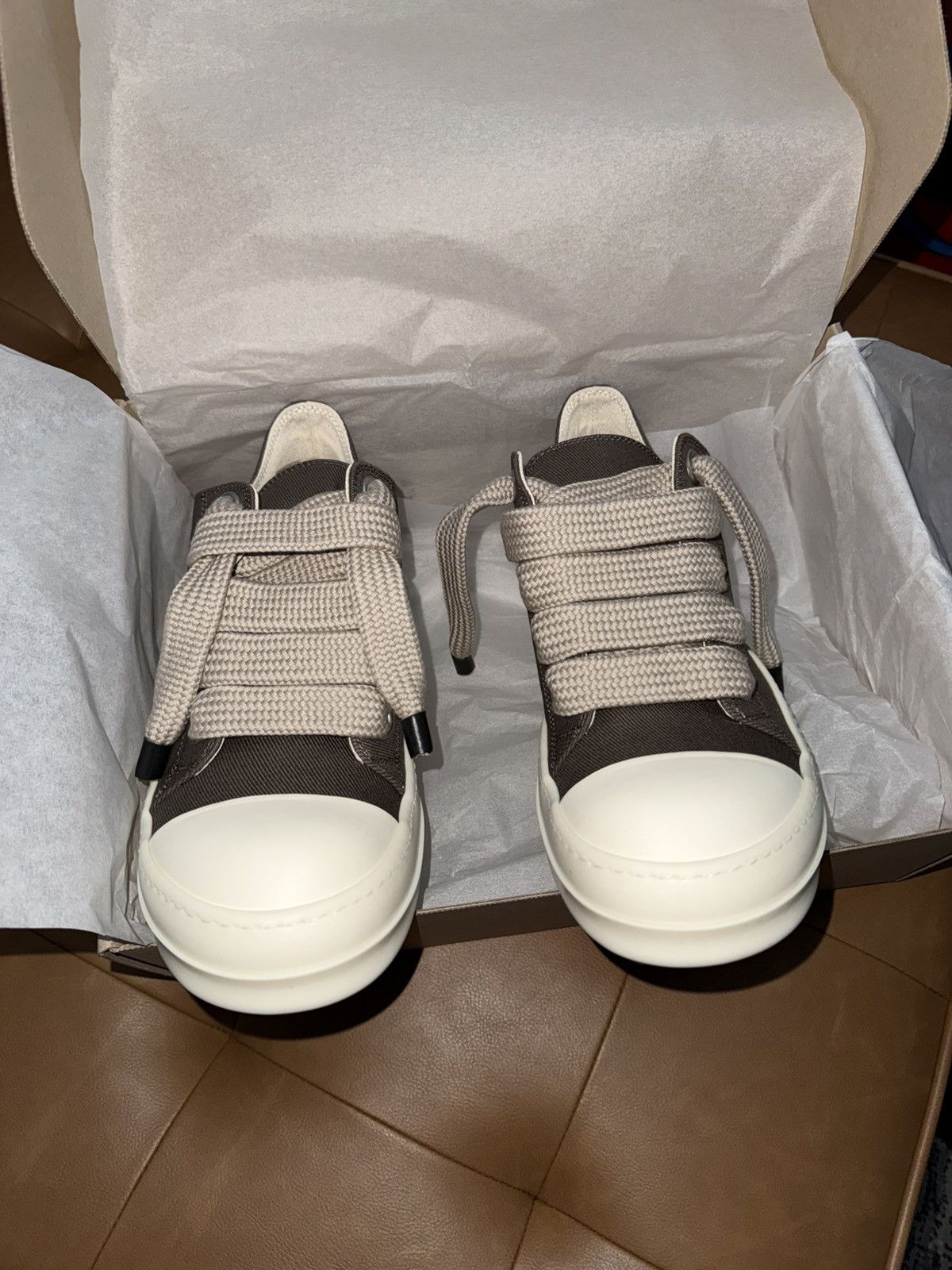 Rick Owens Drkshdw Rick owens 'dust' jumbo lace canvas sneakers Size US 9 / EU 42 - 5 Thumbnail