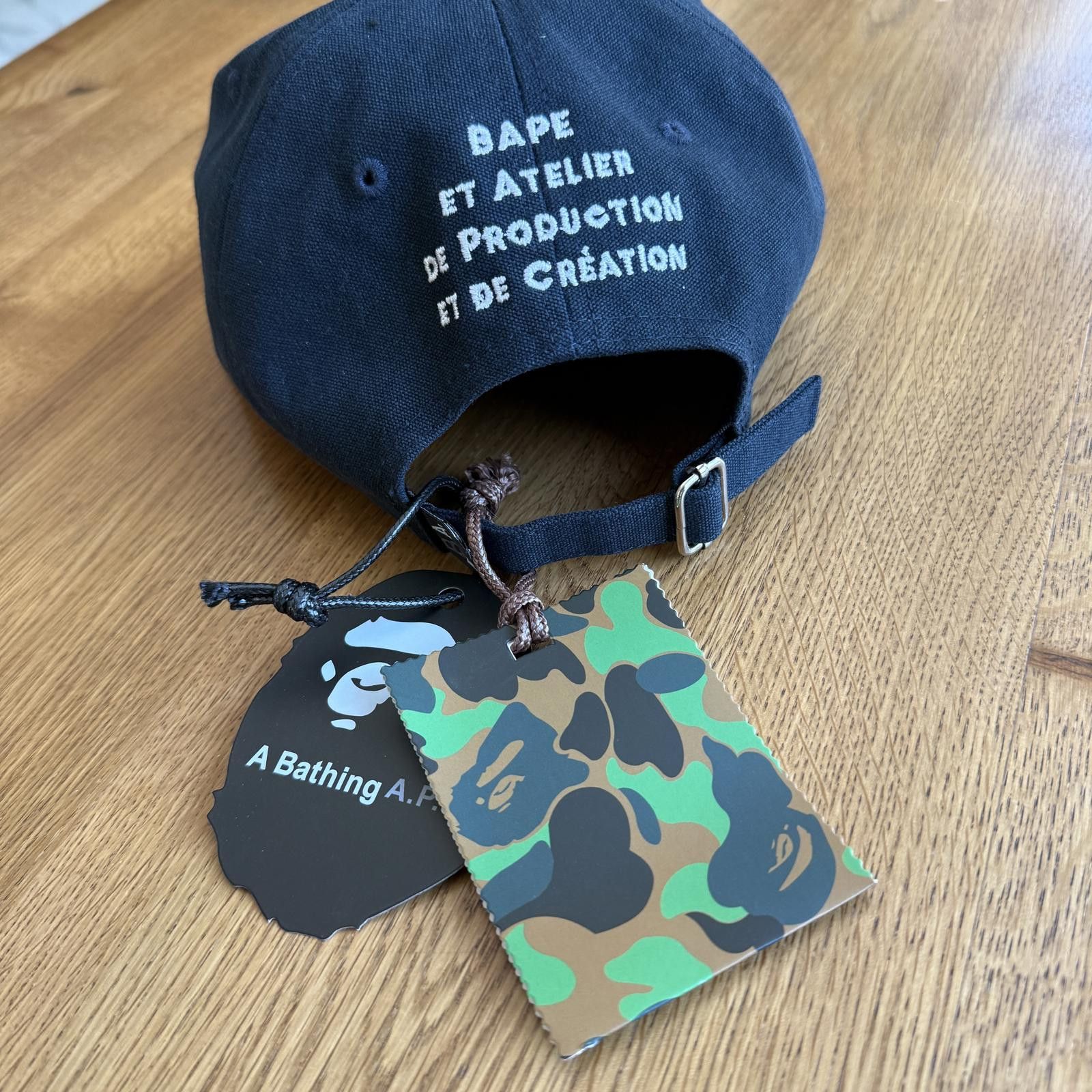 Designer A Bathing Ape x A.P.C. Black Adjustable Cap Bape Rare Size ONE SIZE - 3 Thumbnail