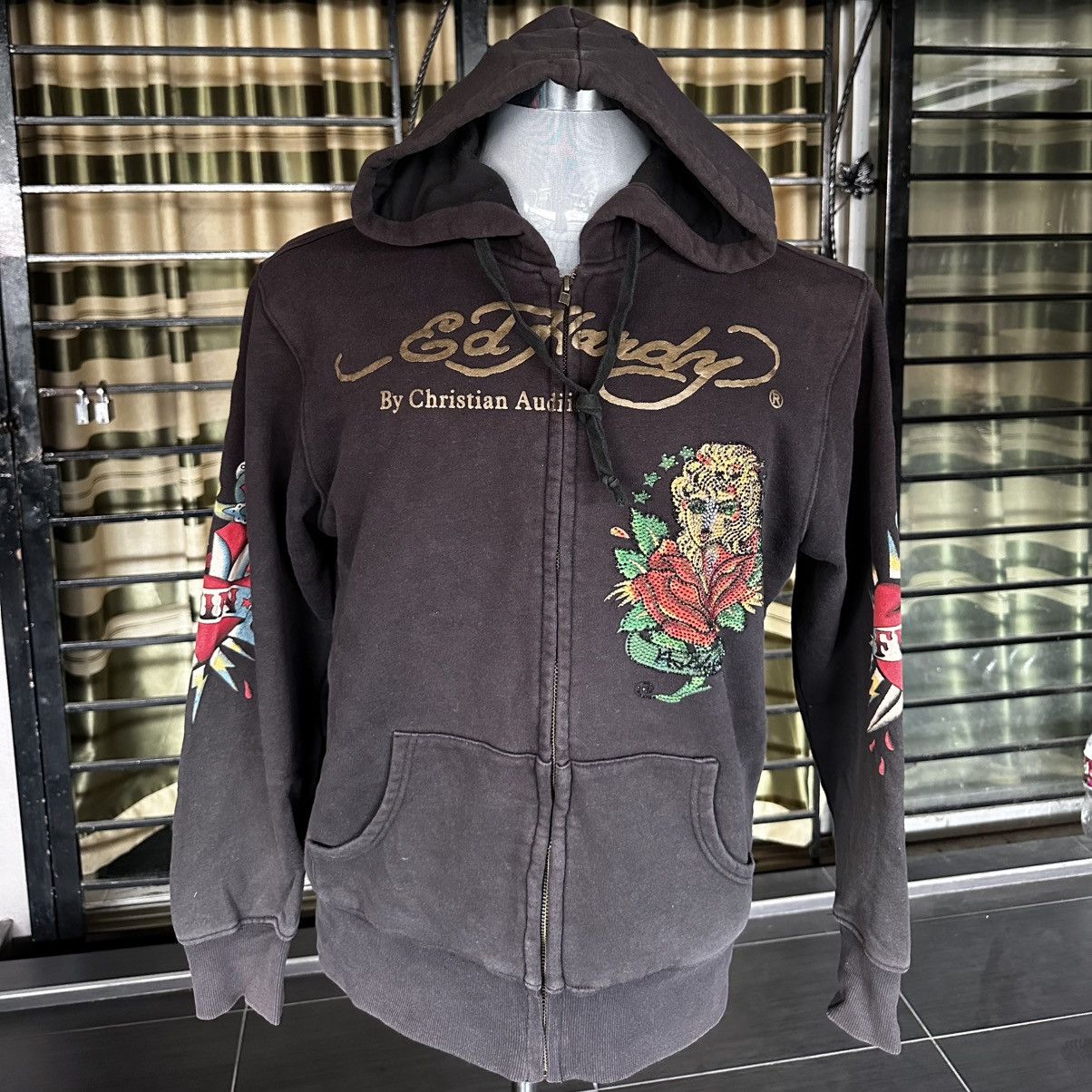 Ed Hardy Vintage Ed Hardy Big Logo Hoodie Size US L / EU 52-54 / 3 - 2 Thumbnail