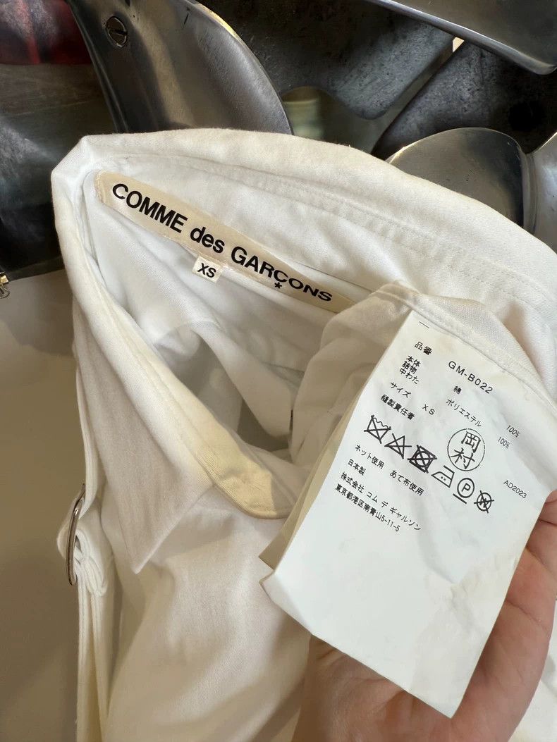 Comme Des Garcons Long Shirt with White Bow Tie