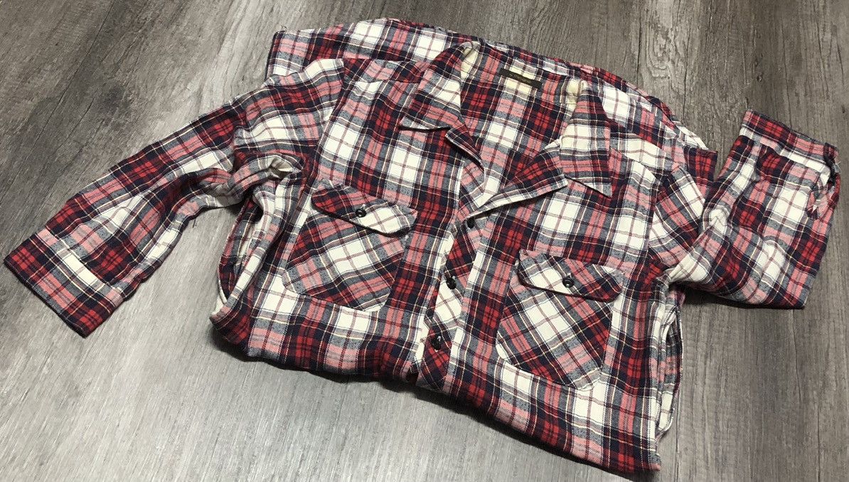 Designer × Japanese Brand × Vintage Vintage D'artagnan Flannel 4 Pocket Button Up Shirt Size M / US 6-8 / IT 42-44 - 17 Thumbnail