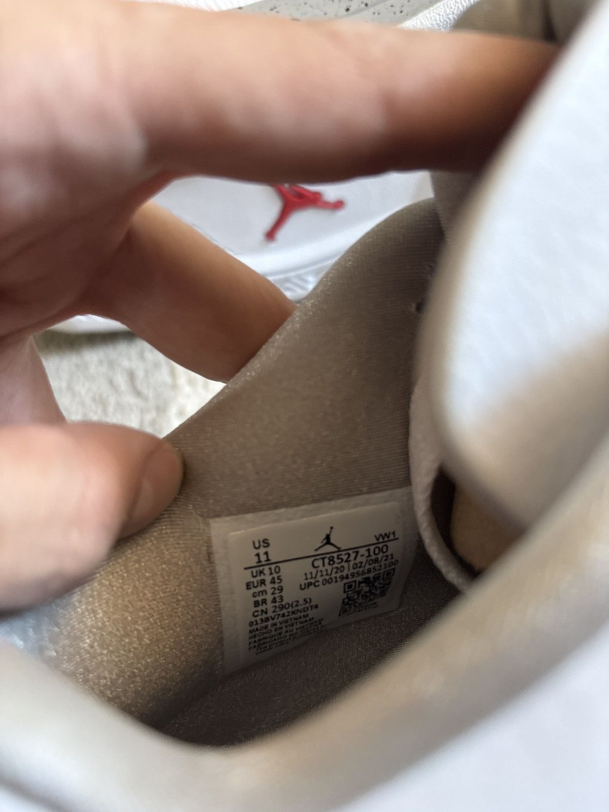 Nike Jordan 4 White oreo Size US 11.5 / EU 44-45 - 6 Thumbnail