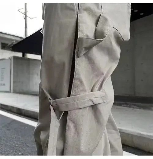Other Gray Design Trousers Men's Straight Trousers Loose Size US 32 / EU 48 - 4 Thumbnail
