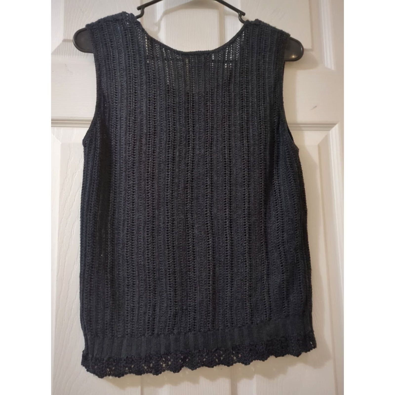 Vintage YarnWorks Sweater Vest Women's Sleeveless Black Size S Beaded USA Made NWT Vest Collection USA Theme Size S / US 4 / IT 40 - 4 Thumbnail