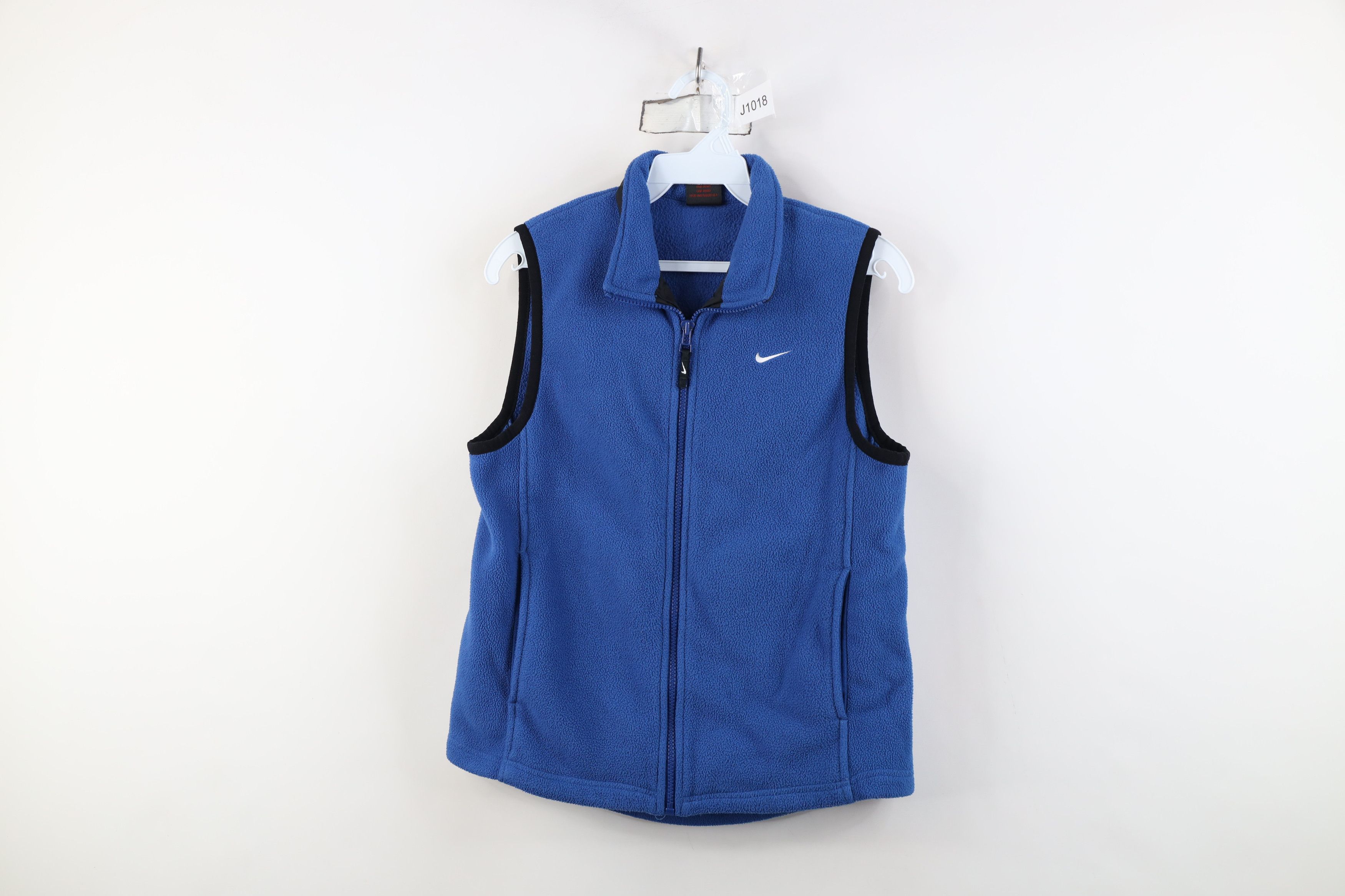 Nike Vintage 90s Nike Scott Mini Swoosh Fleece Vest Jacket Blue Size M / US 6-8 / IT 42-44 - 1 Thumbnail