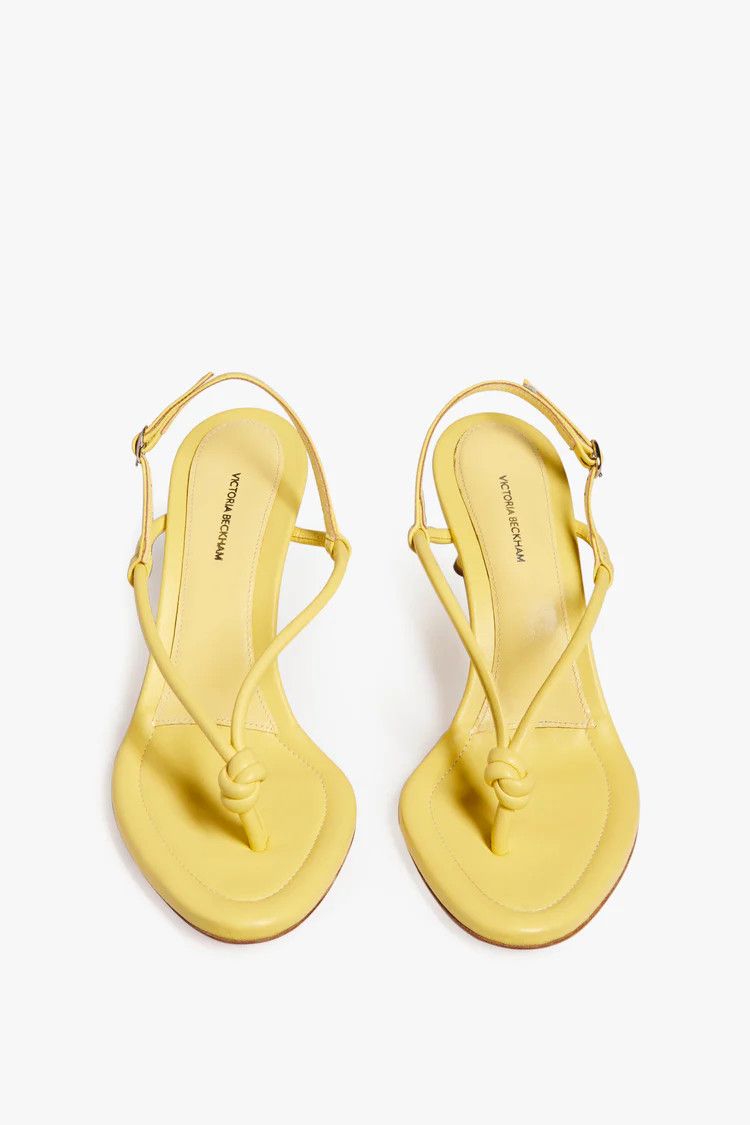 Victoria Beckham o1mle0525 Estelle Kick Out Heels in Light Pastel Yellow Size US 6 / IT 36 - 2 Thumbnail
