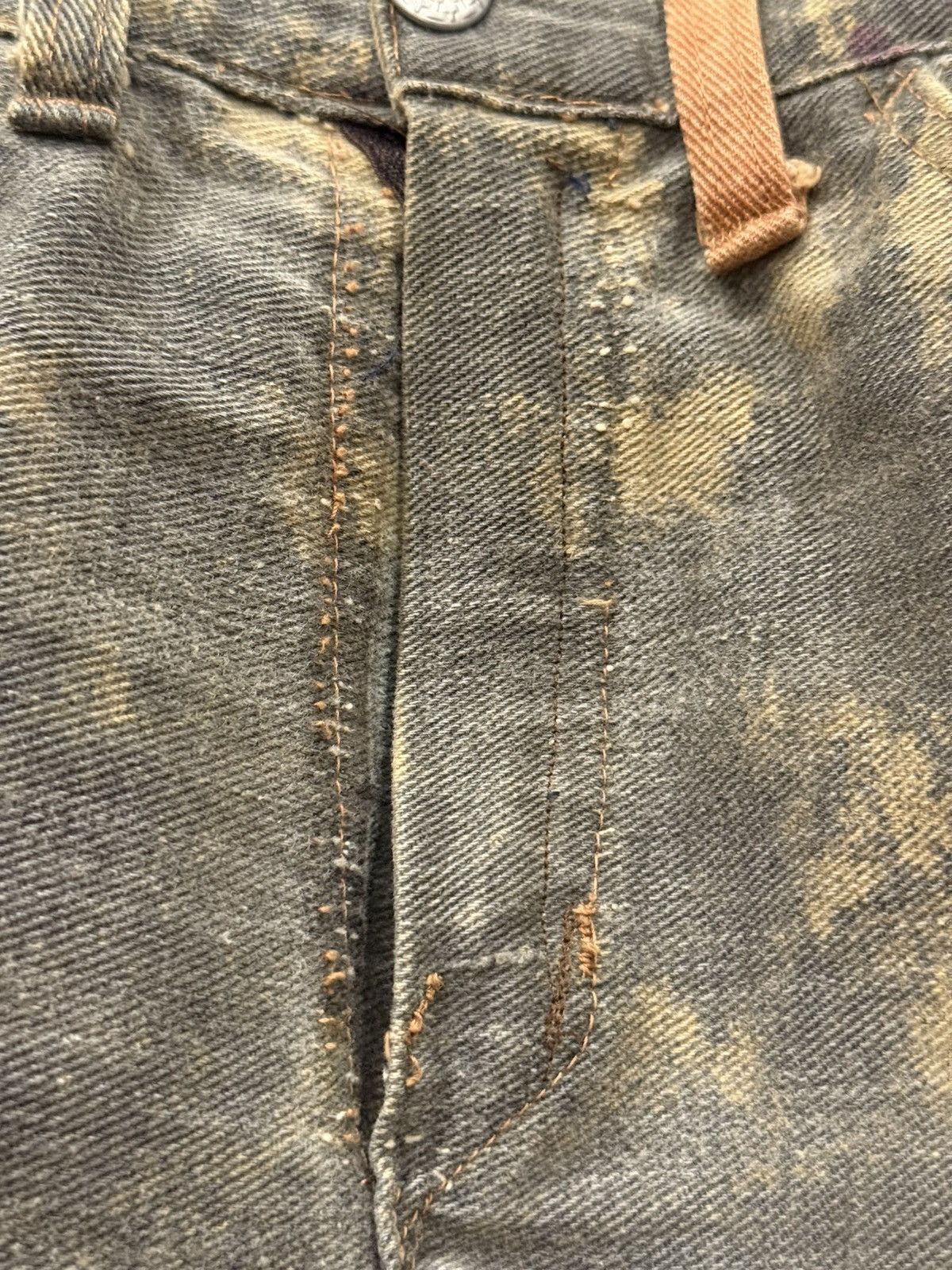 Other Vintage 70s Big Yank Patchwork Jeans Zig Zag Boho Rare Size 29" - 9 Thumbnail