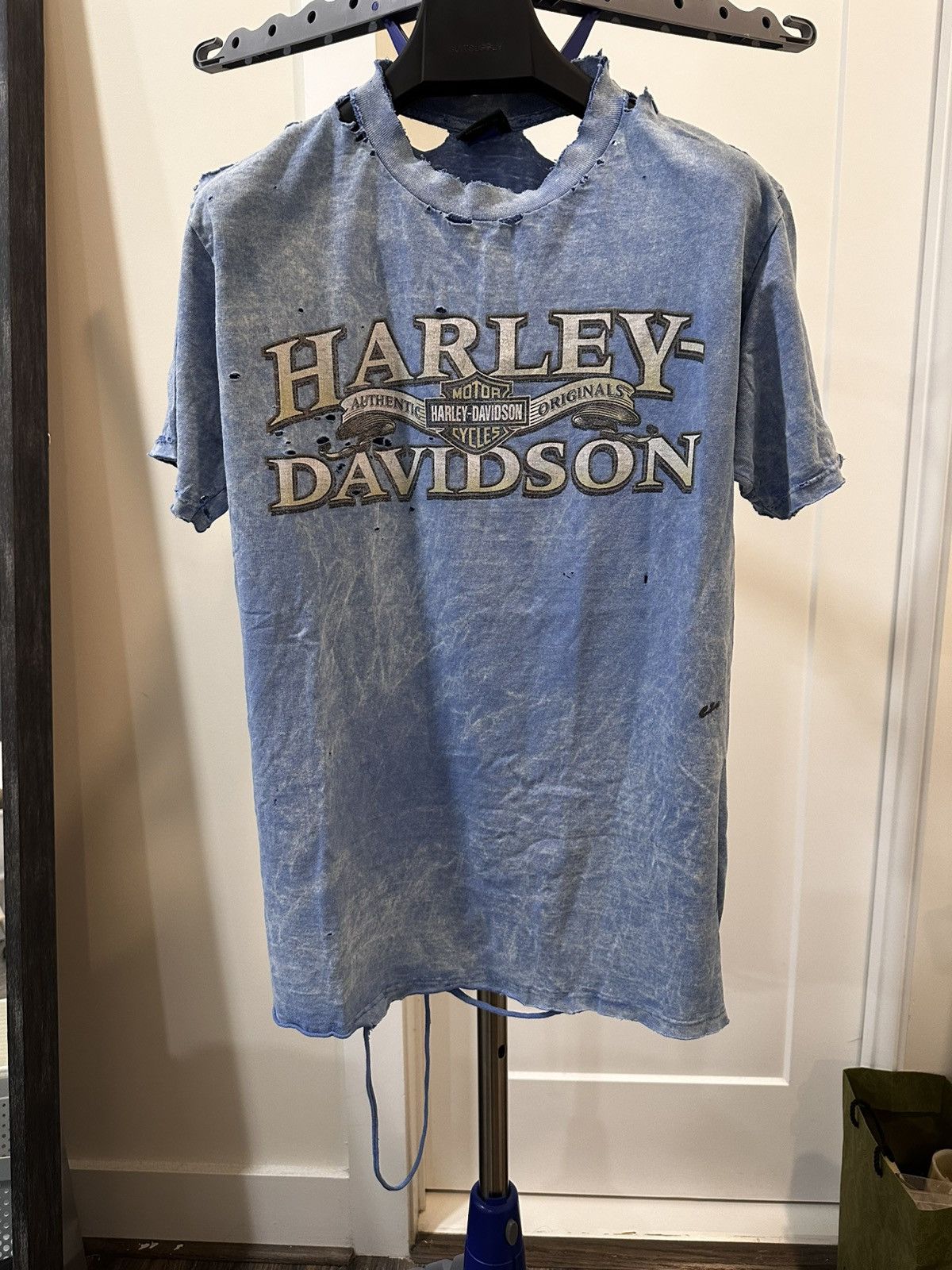 Harley Davidson Light Blue Harley Davidson Daytona Destroyed Tee - M Size US M / EU 48-50 / 2 - 1 Thumbnail
