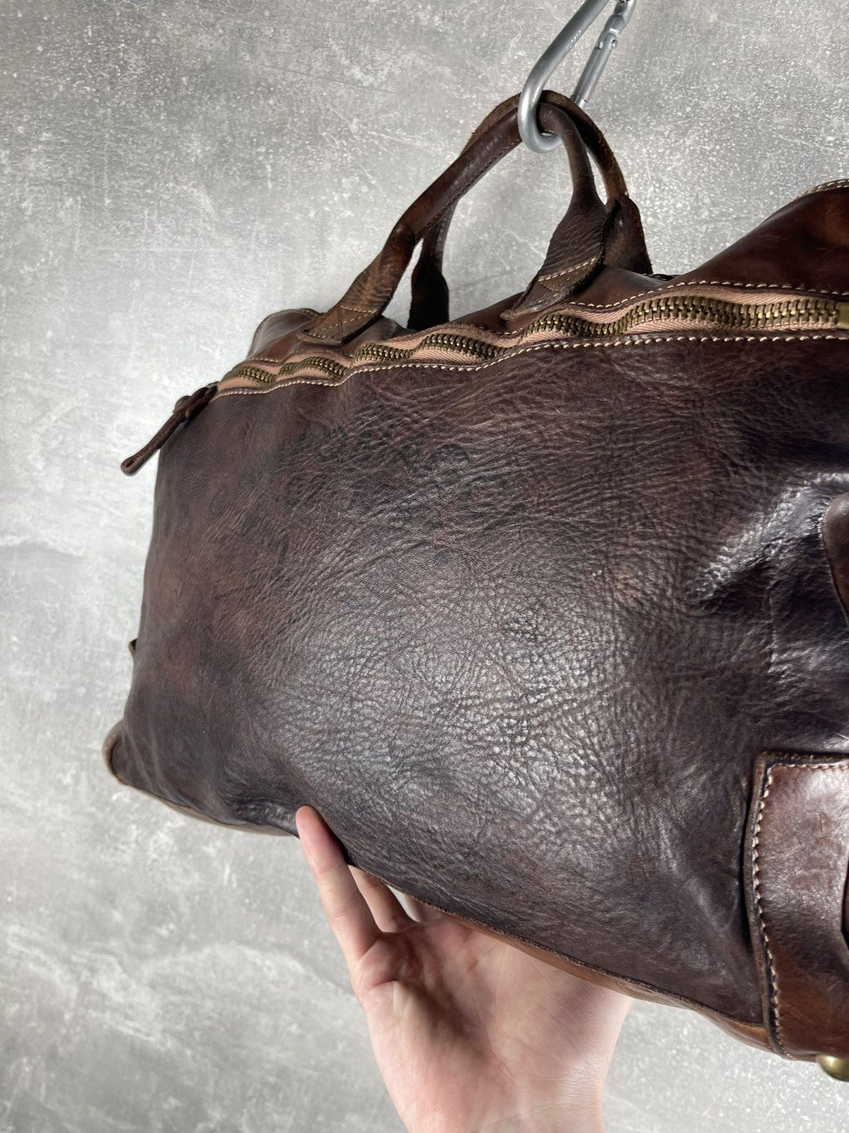 Vintage Avant Gard Campomaggi 2000s Italian Brown Leather Travel Bag Size ONE SIZE - 8 Thumbnail