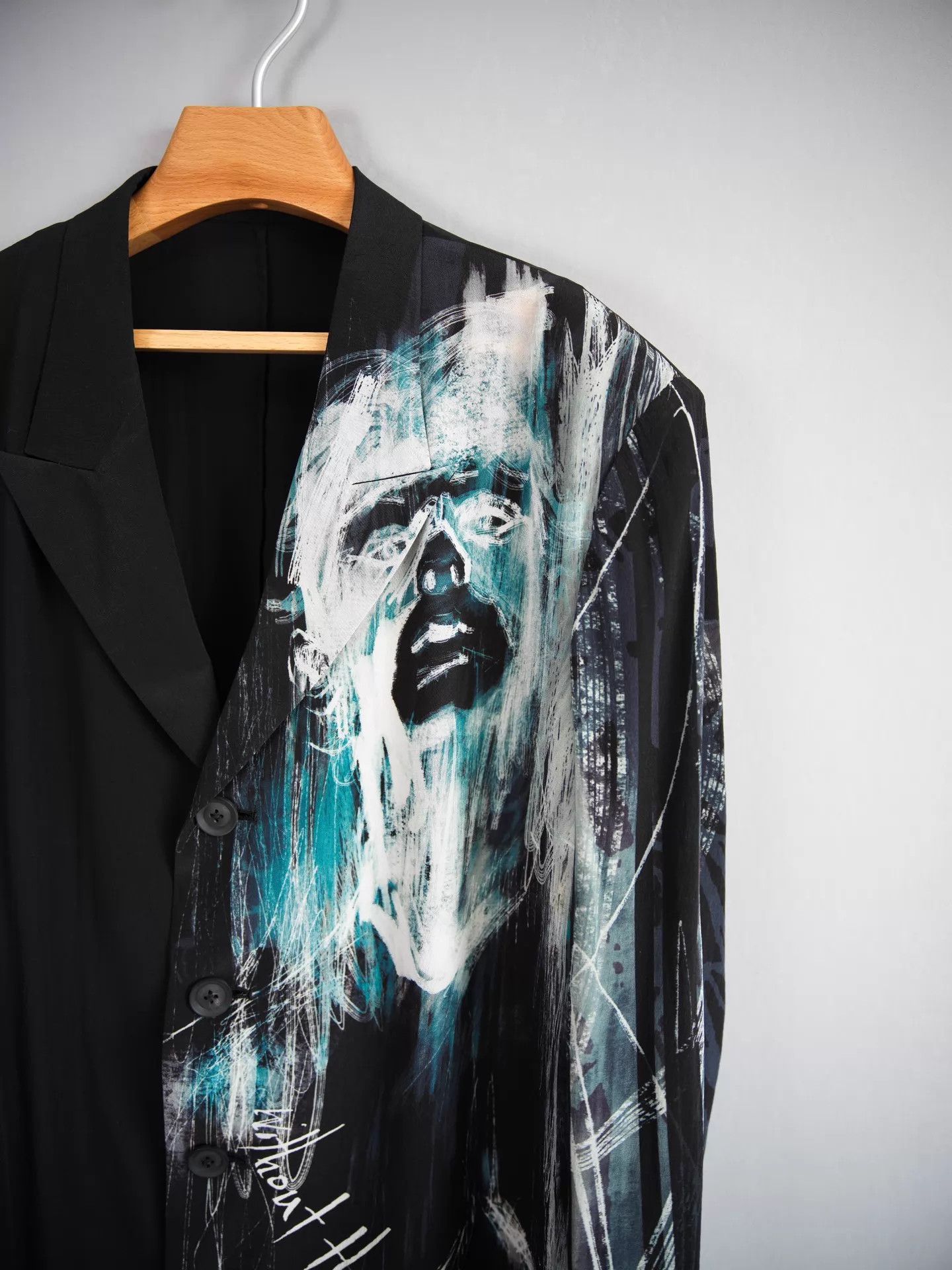 Yohji Yamamoto Yohji Yamamoto 25SS Silk Blue Portrait Double Crepe Jacket Size US M / EU 48-50 / 2 - 5 Thumbnail