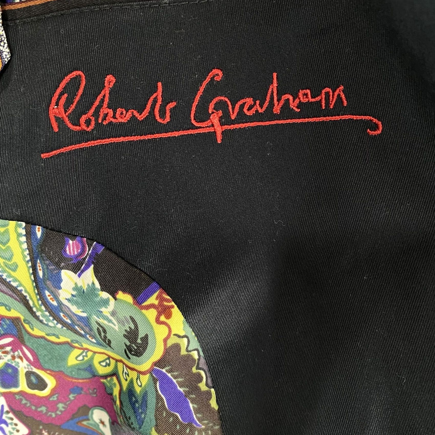 Robert Graham Robert Graham Sport Coat Blazer Mens 50 Blue Cotton Notch Lapel Two Button Paisley Lining Regular Jacket Coat Size 50R - 6 Thumbnail